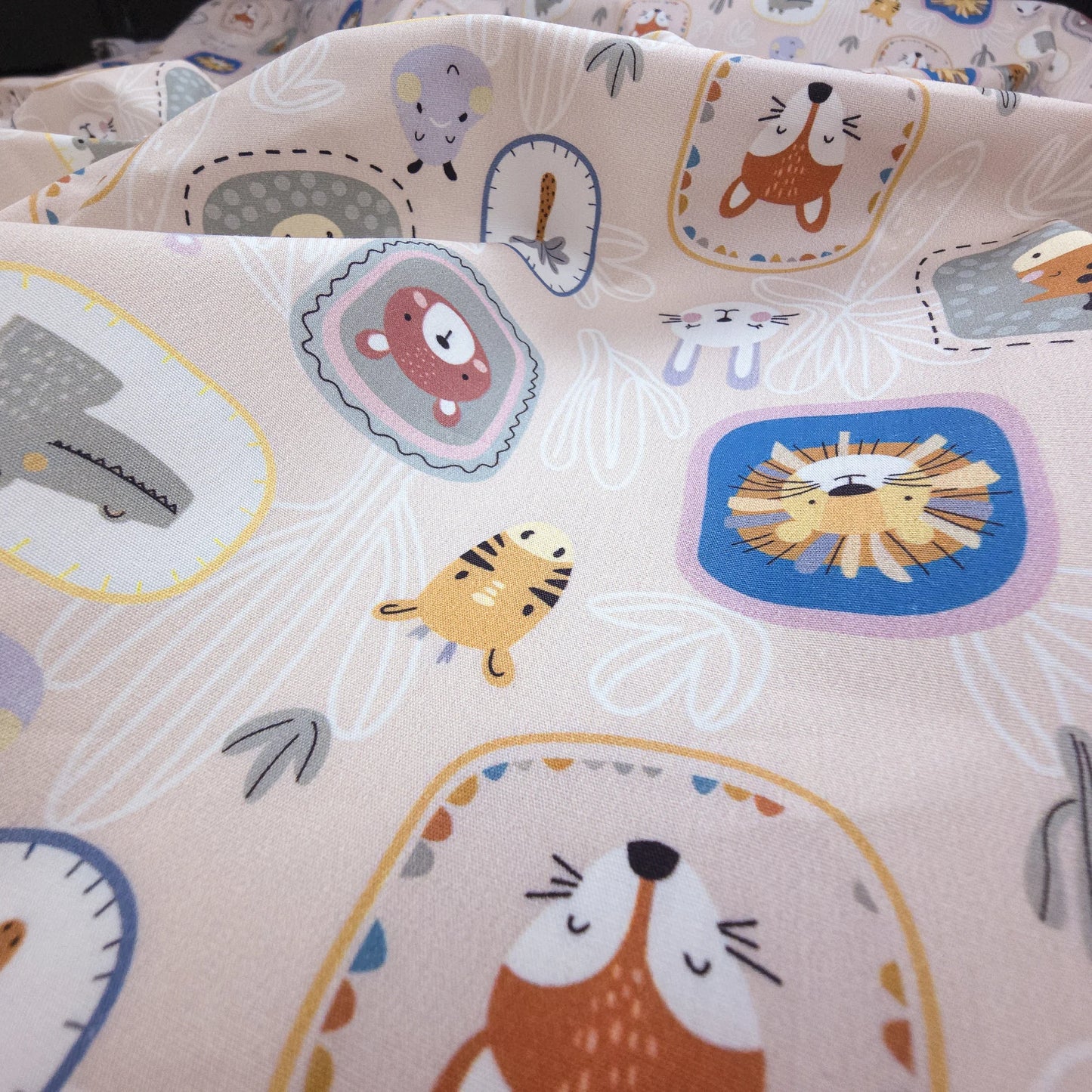 Safari Friends Printed Poplin Fabric