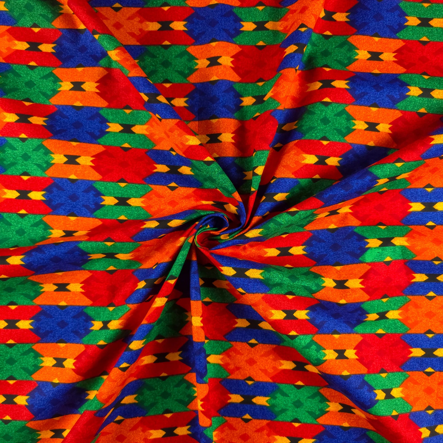 Traditional Nepali Geometric Poplin Fabric