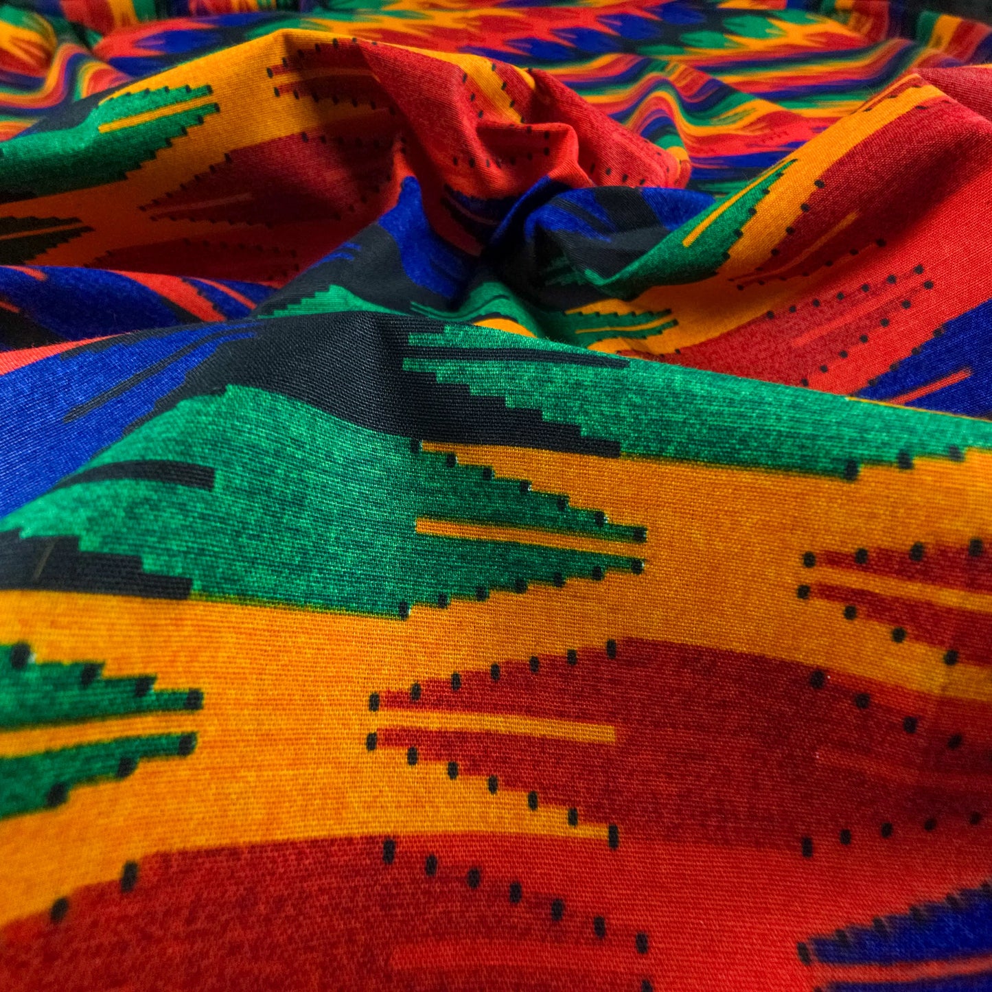 Bold Nepali Dhaka Printed Poplin Fabric