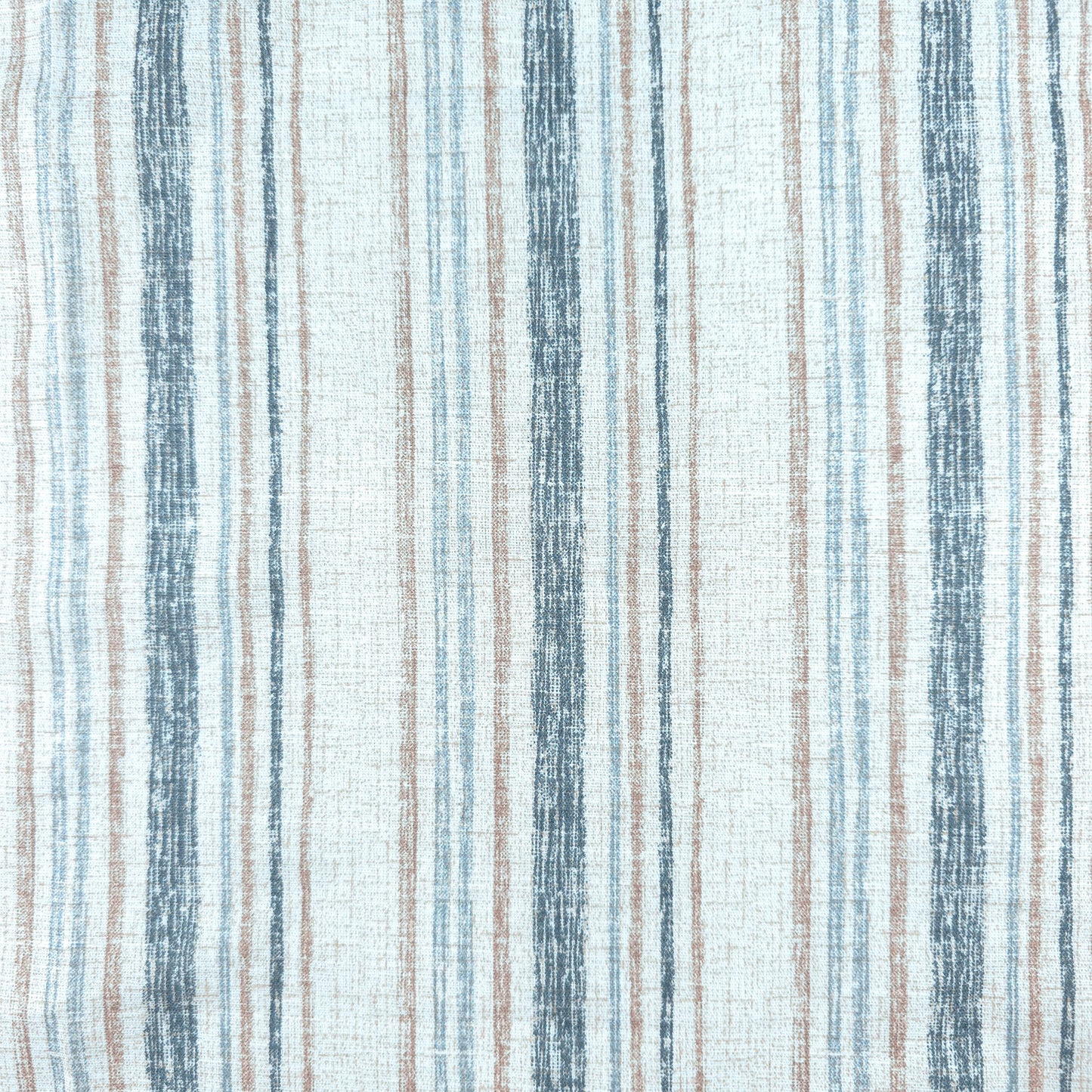 Woven Stripe Printed Slub Fabric