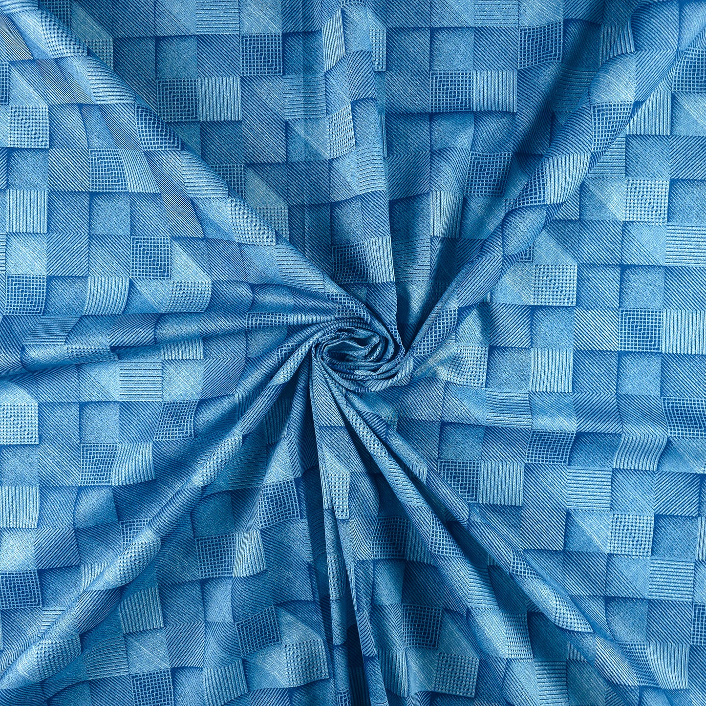 Opulent Textured Mosaic Printed Satin Fabric