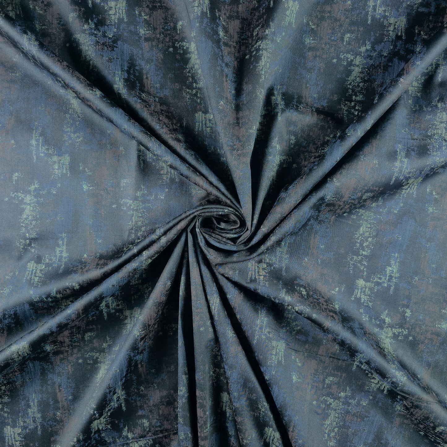 Midnight Abstract Texture Satin Fabric