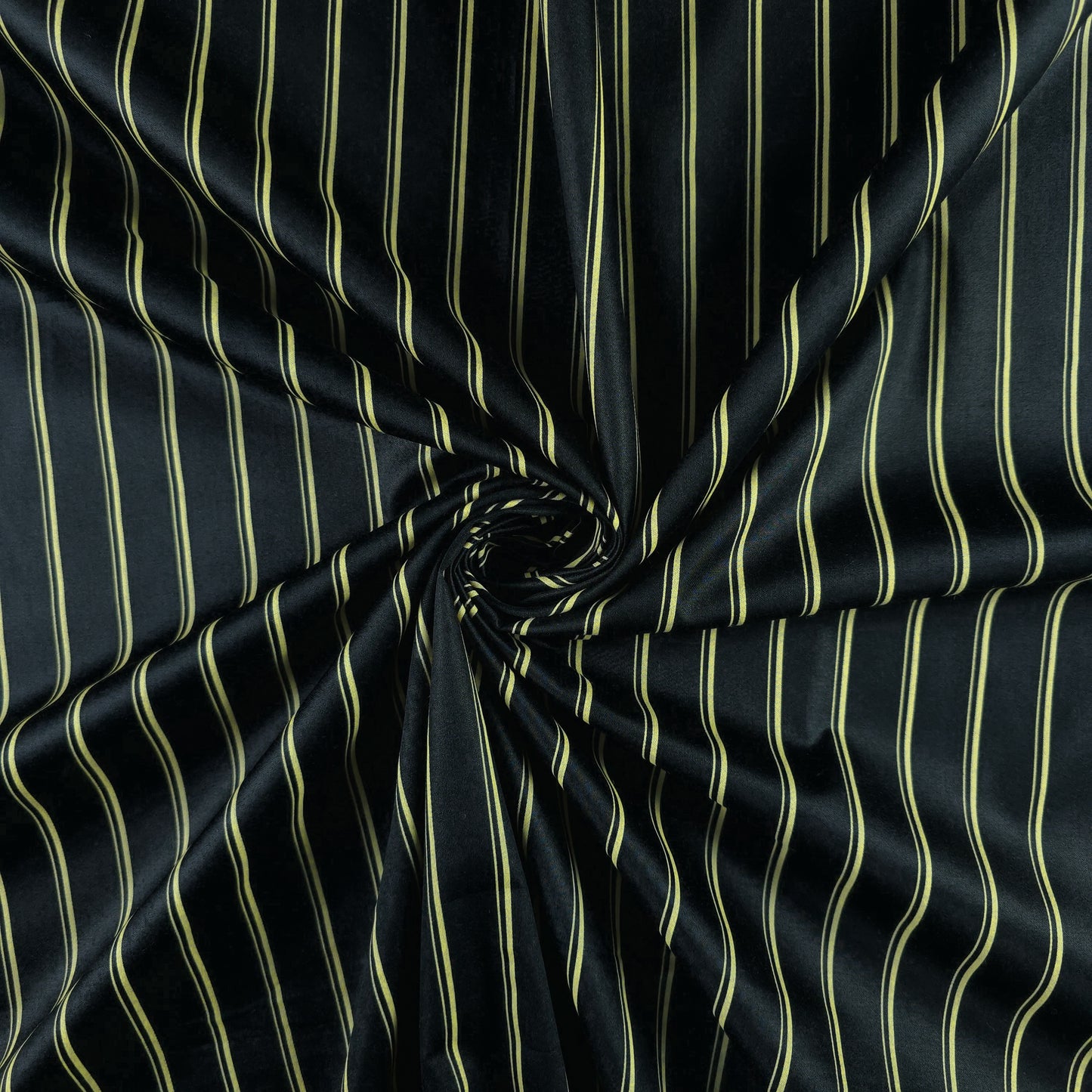 Imperial Linear Stripe Printed Satin Fabric