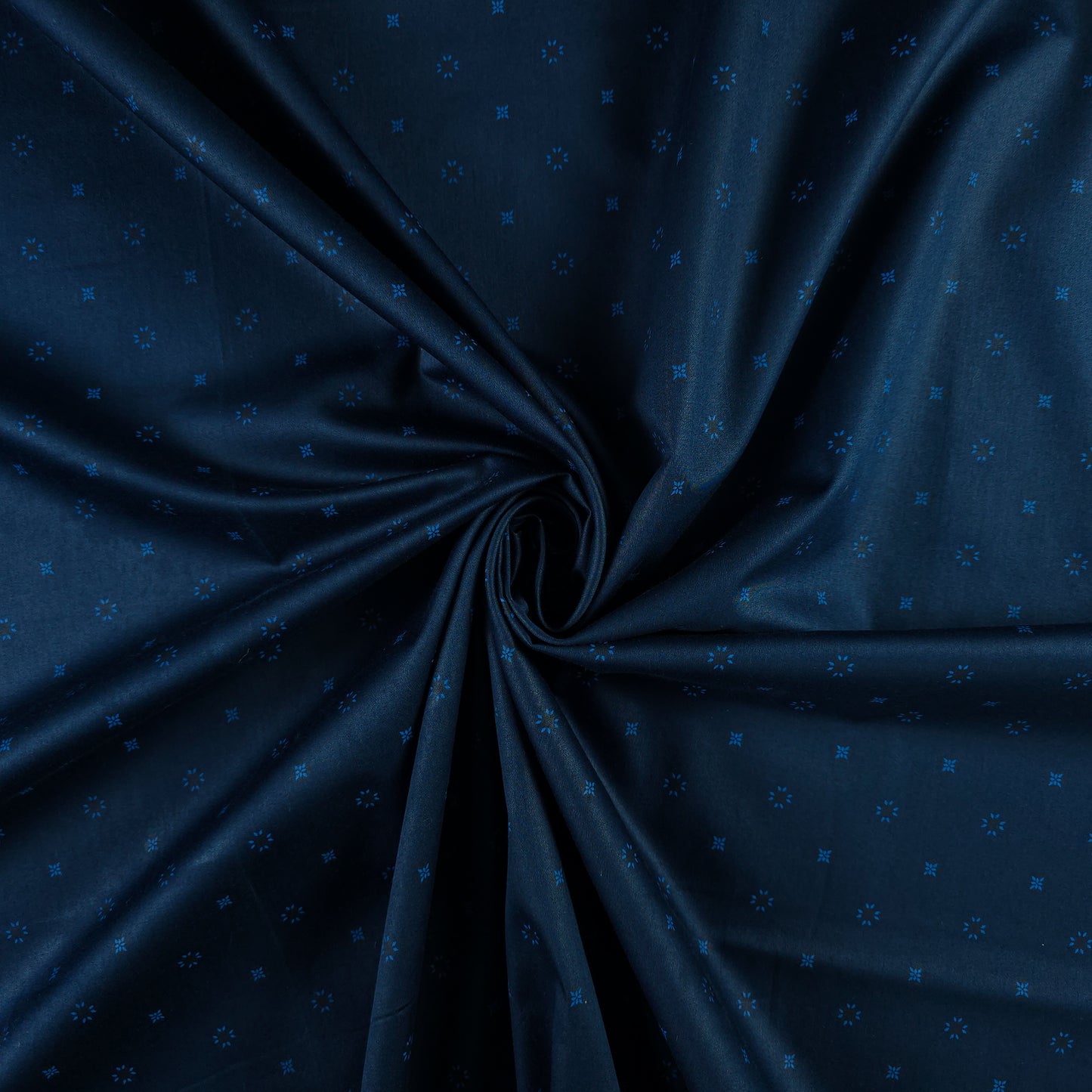 Midnight Micro Motif Satin Fabric