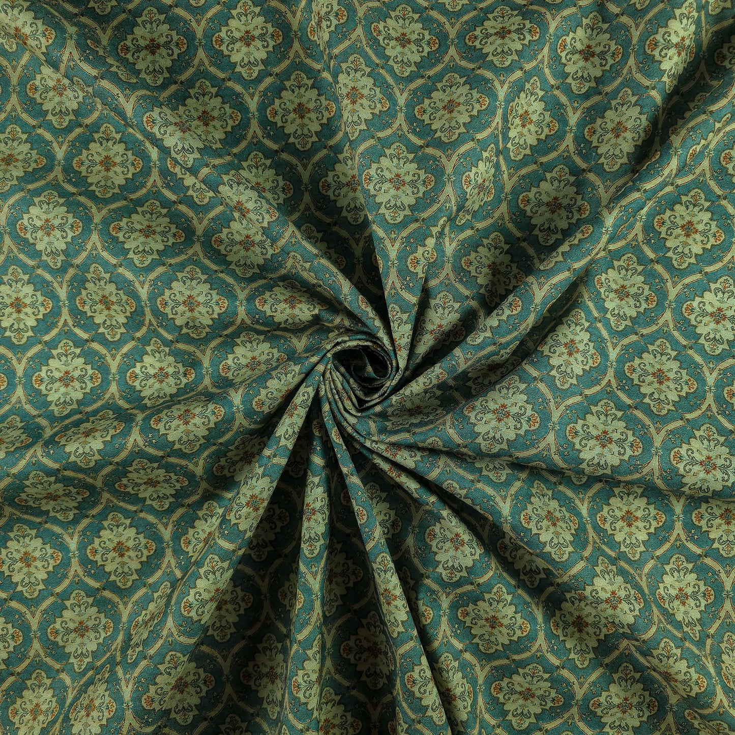 Vintage Ornamental Jaal Magic Slub Fabric