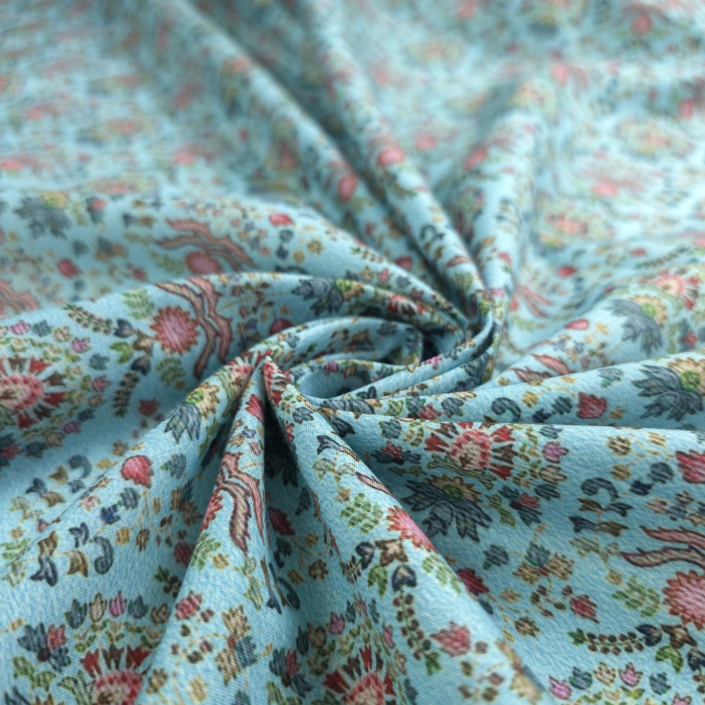 Royal Garden Mosaic Printed Poly-Cotton Fabric