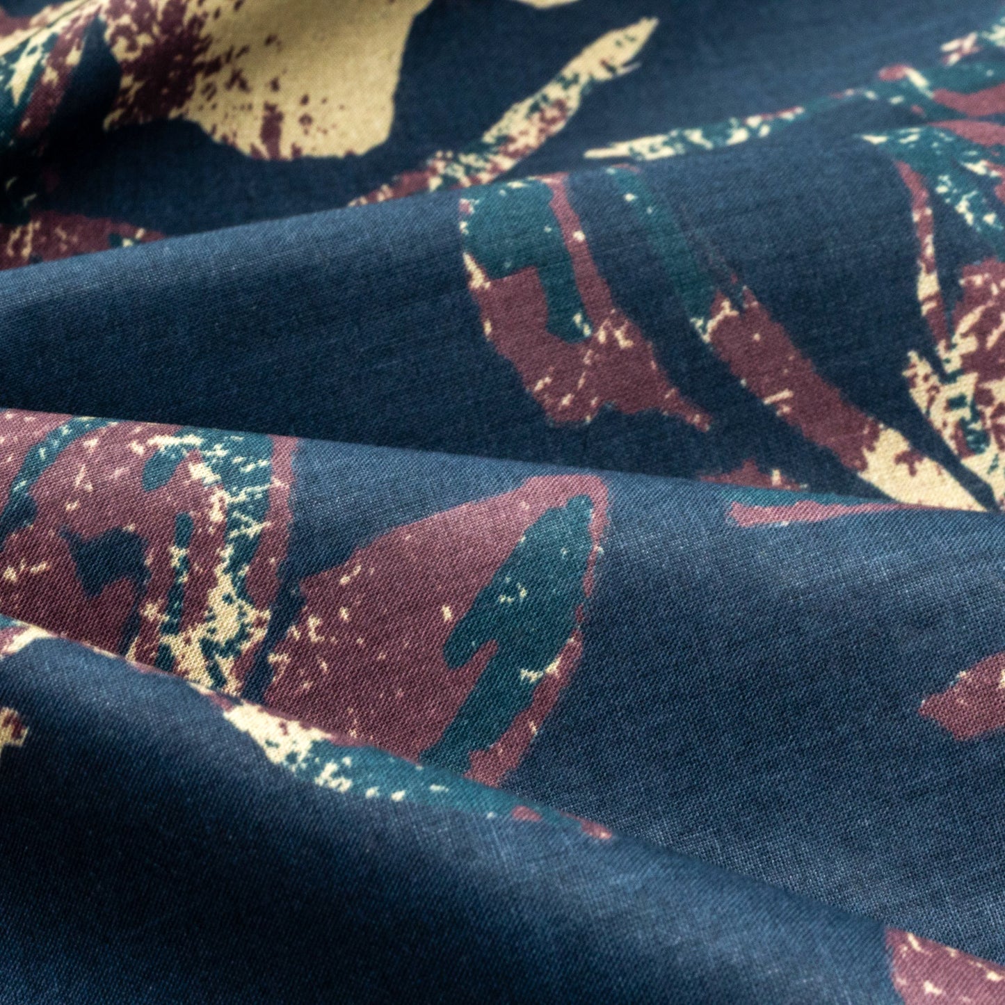 Abstract Floral Printed Cambric Fabric