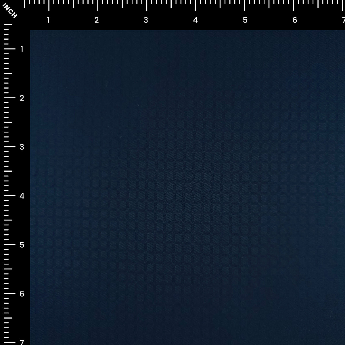 Plain Dyed Check Weave Cotton Dobby Fabric - Navy Blue