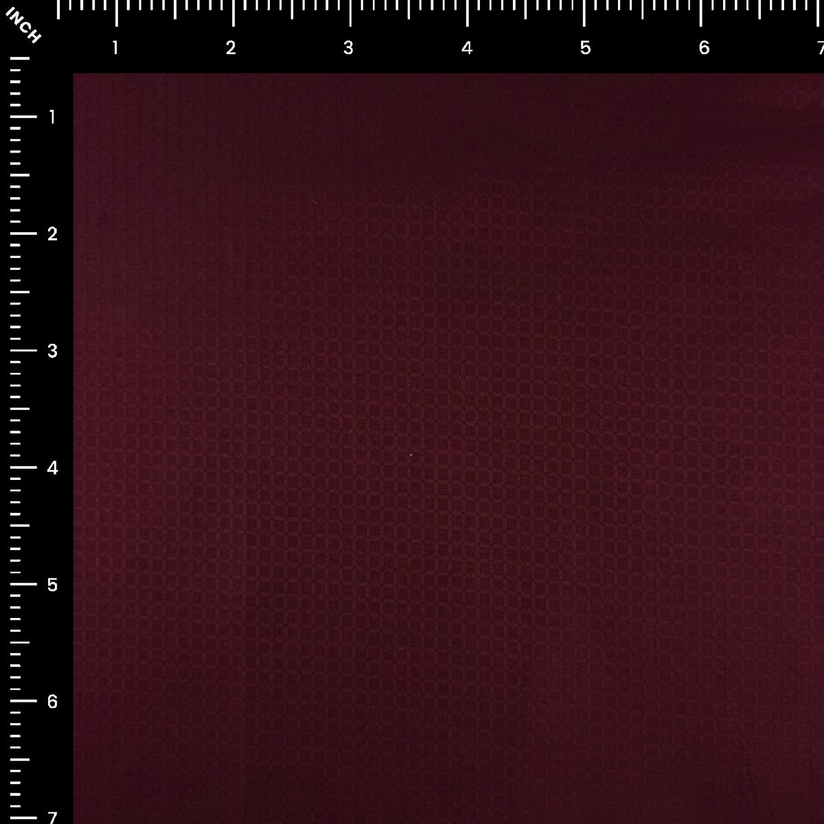 Plain Dyed Check Weave Cotton Dobby Fabric - Maroon