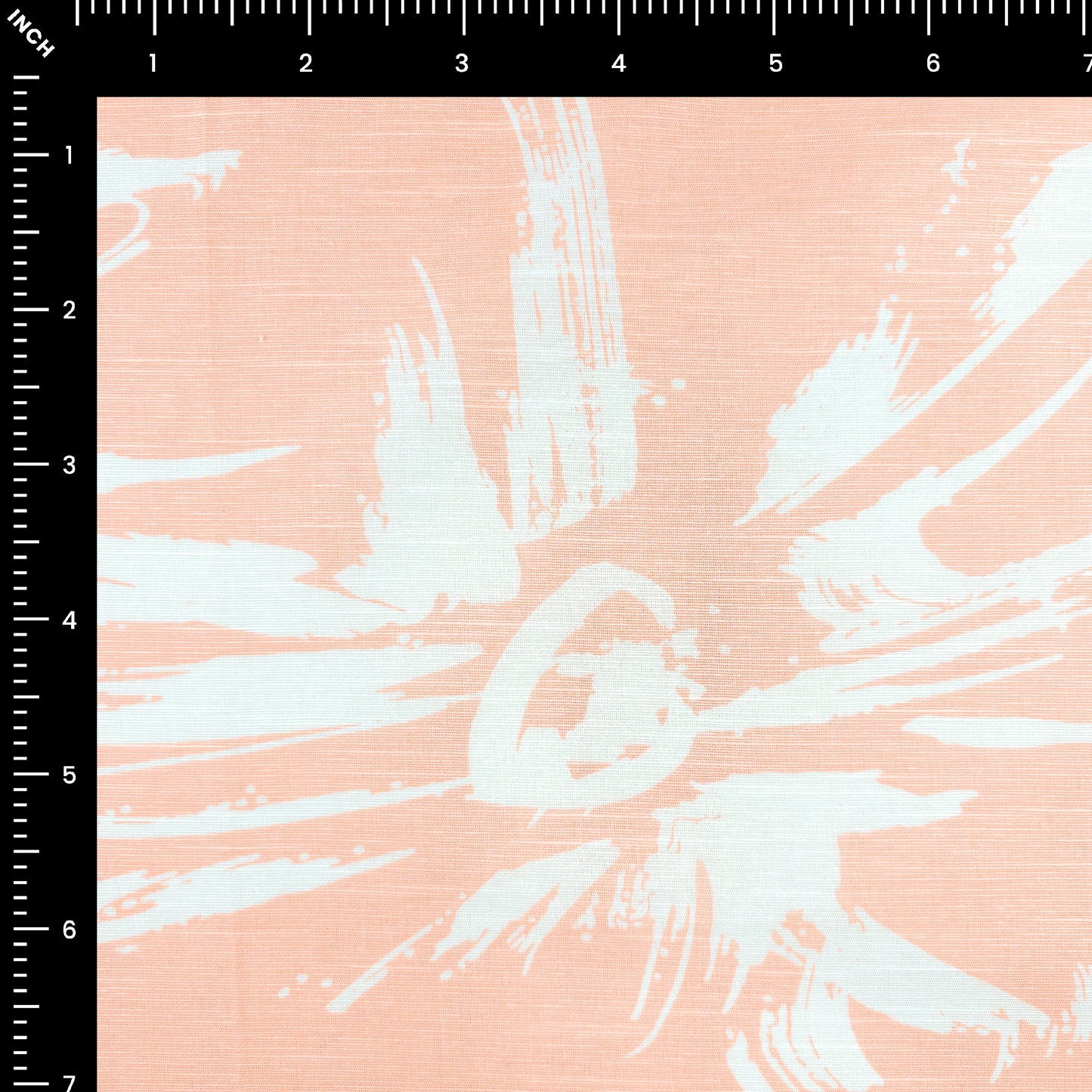 Abstract Brush Stroke Cotton Slub Fabric