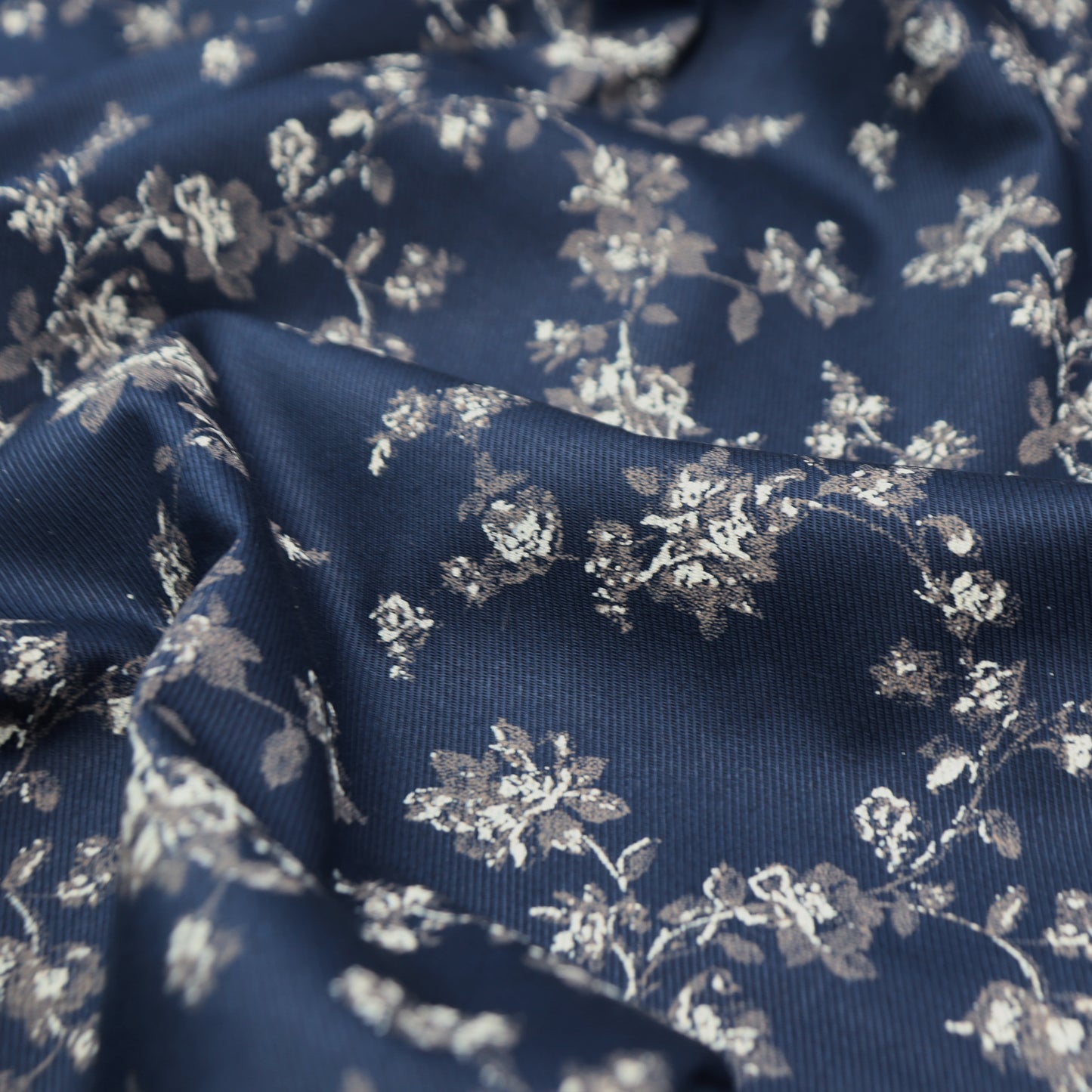 Floral Vine Printed Twill Fabric