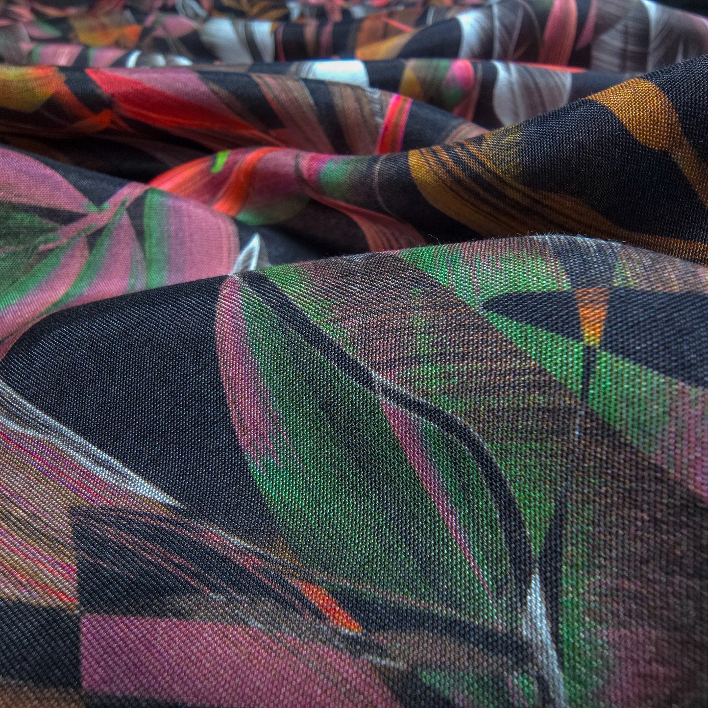 Tropical Paradise Printed Muslin Fabric