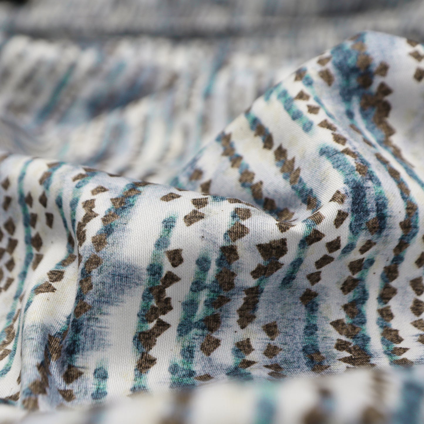 Abstract Linear Texture Satin Fabric