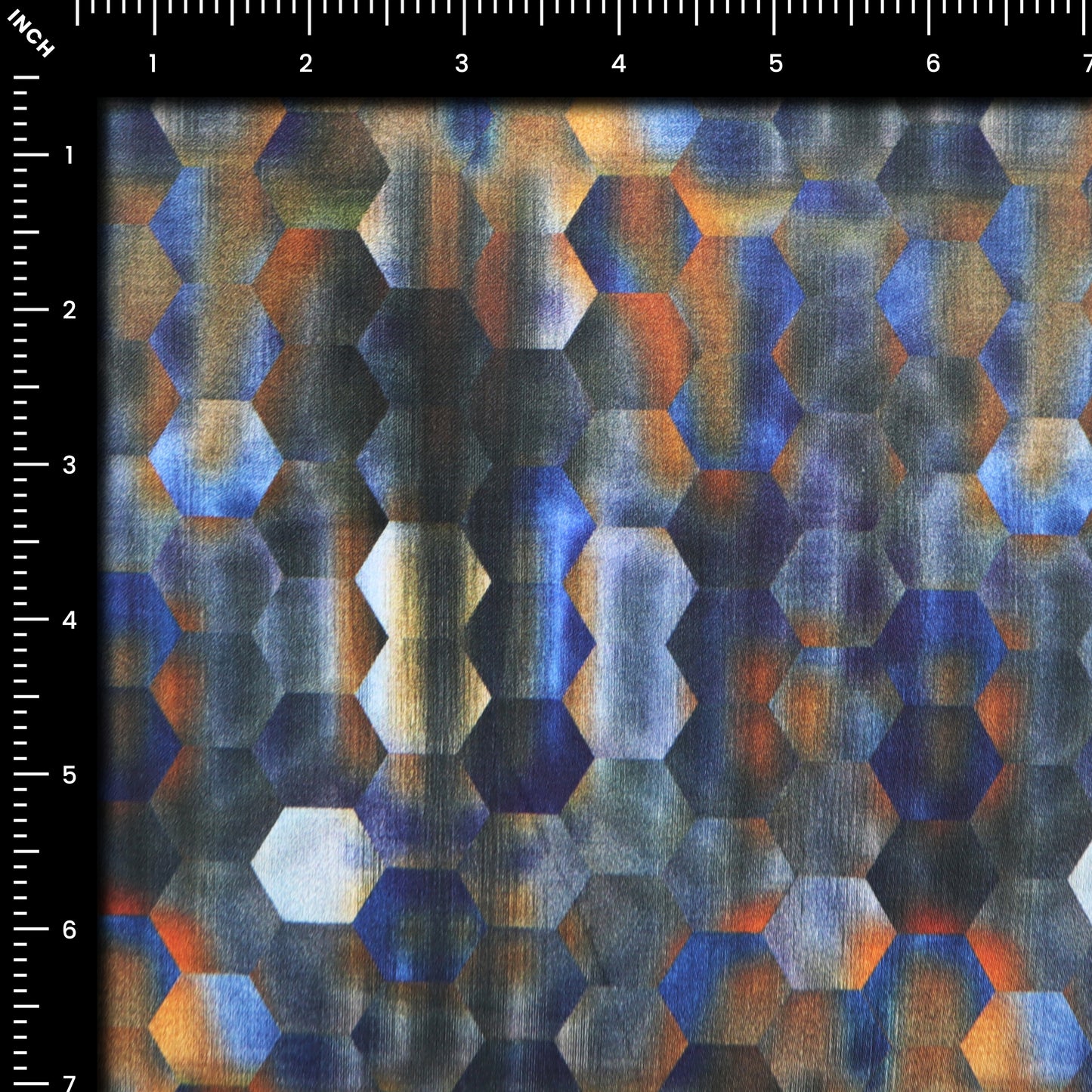 Abstract Hexagonal Satin Fabric