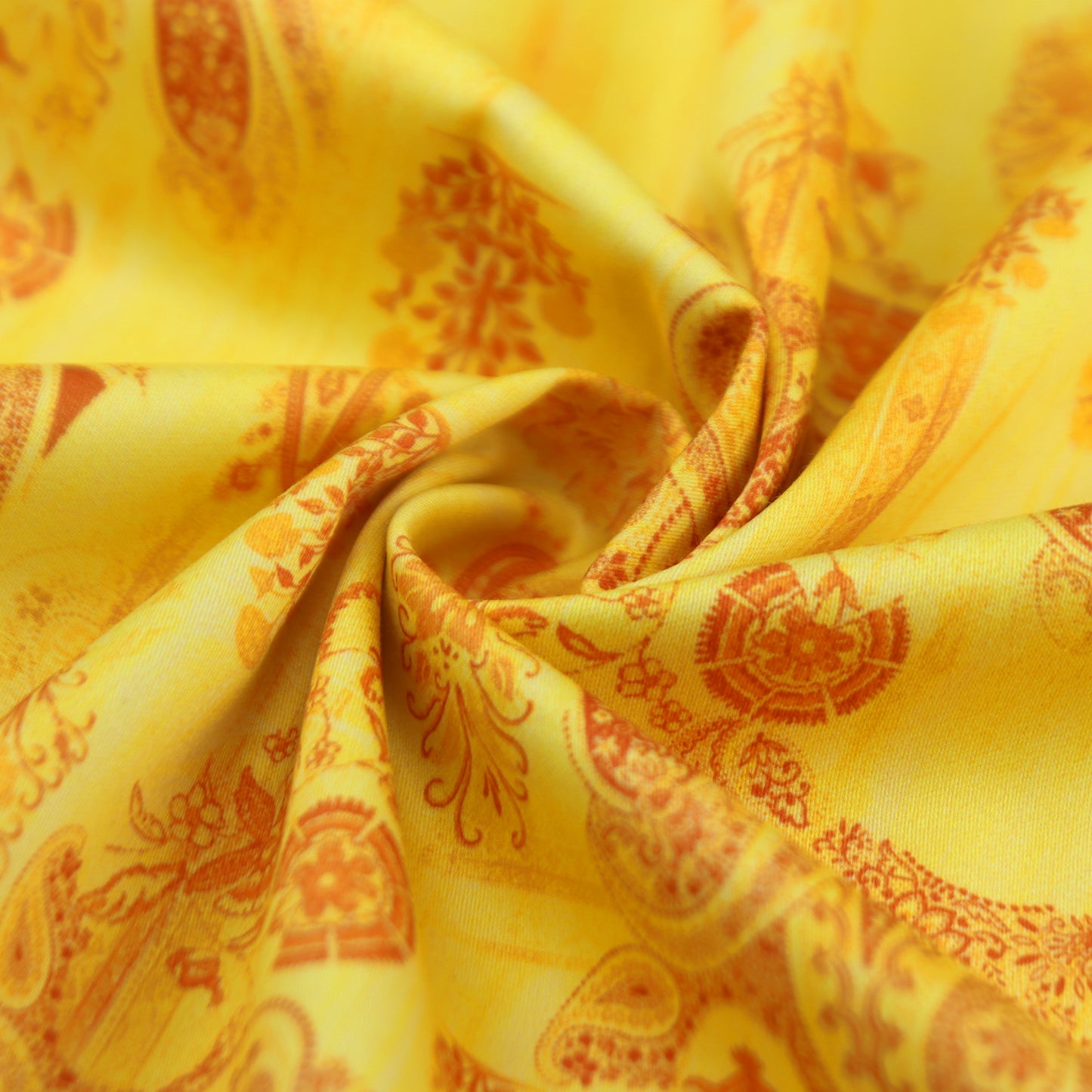 Ornate Paisley Satin Fabric