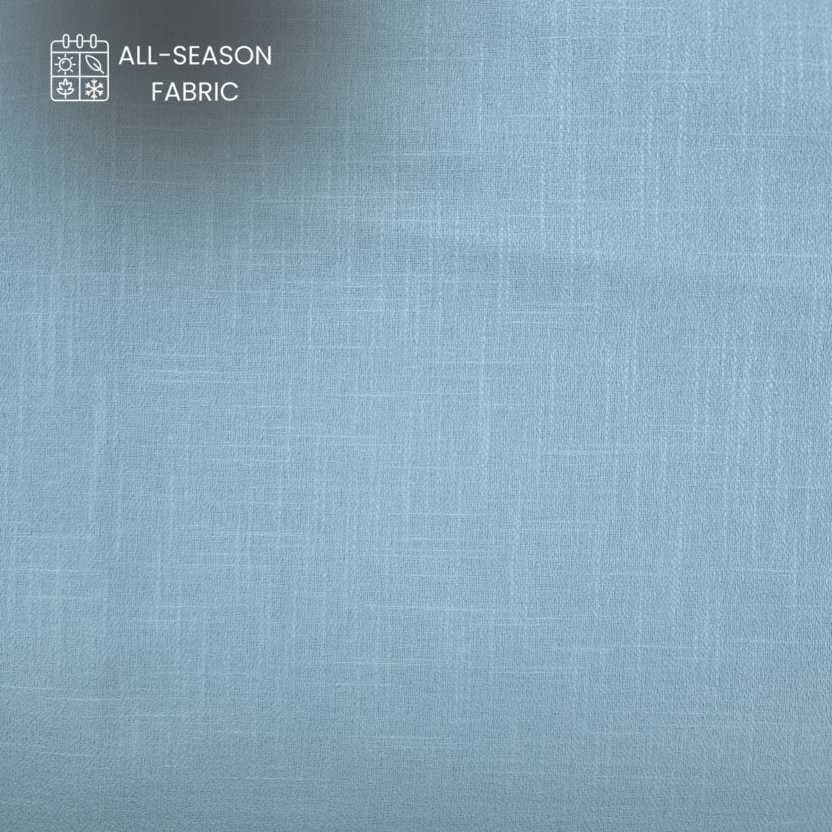 Textured Plain Dyed Crepe Cotton Slub Fabric - Sky Blue