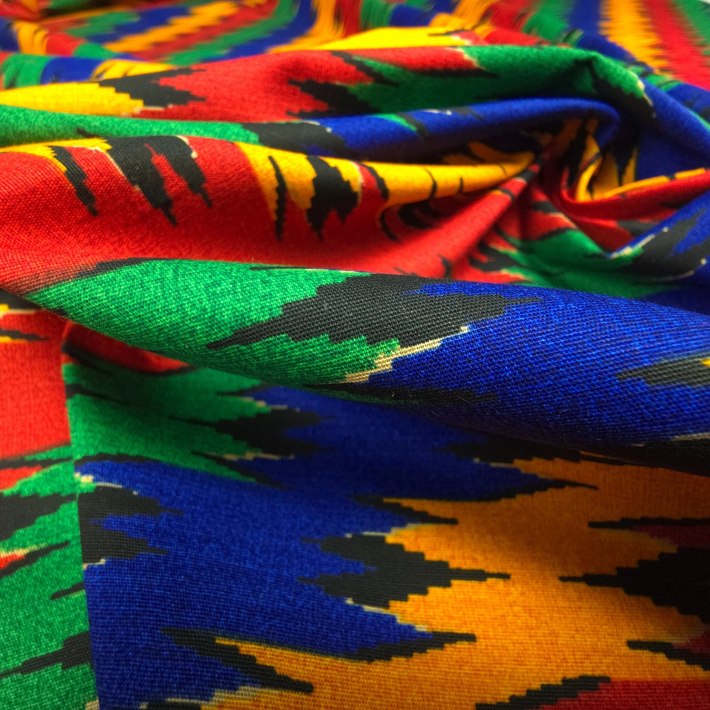 Vibrant Dhaka Pattern Printed Poplin Fabric