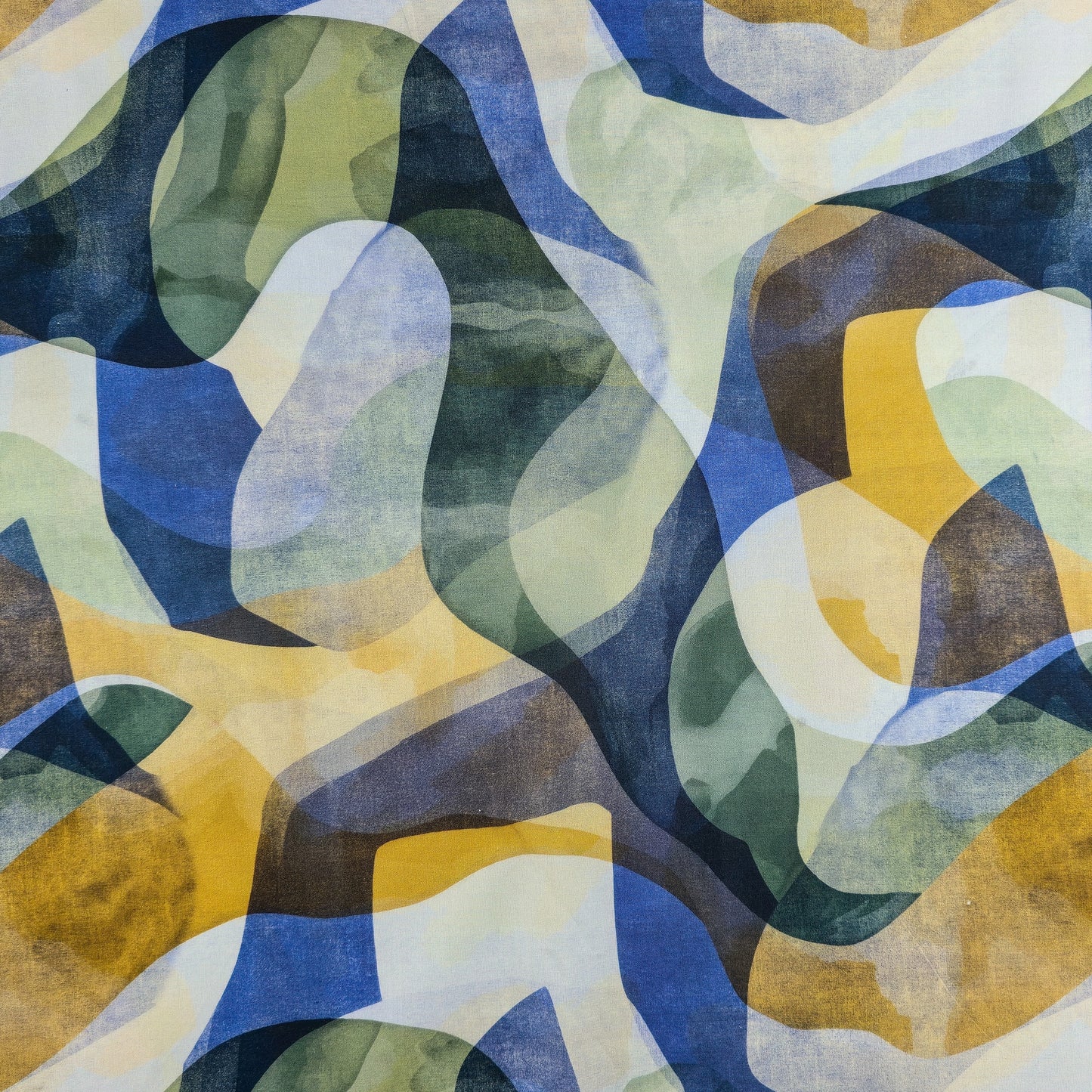 Abstract Fluid Art Printed Cambric Fabric