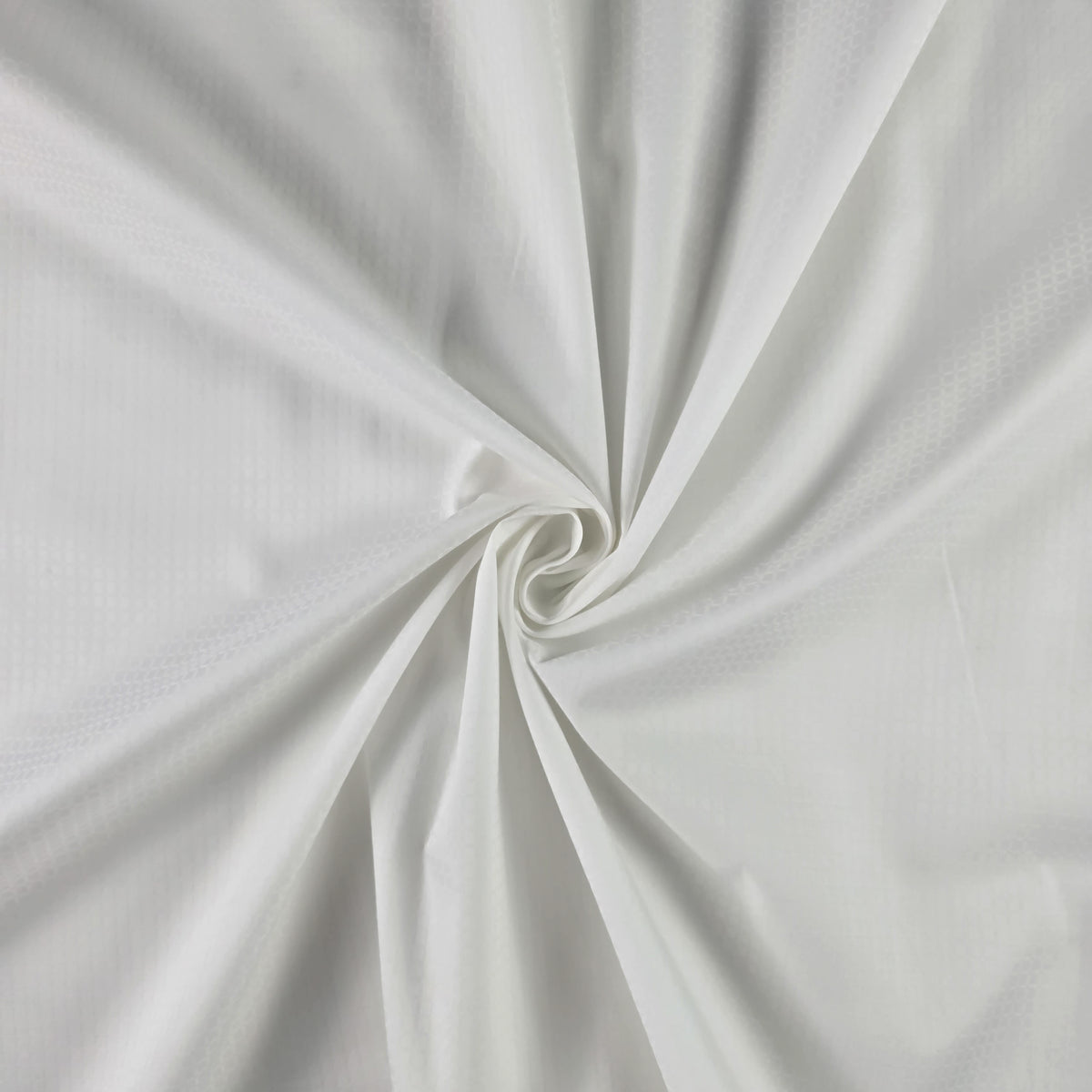Plain Dyed Check Weave Cotton Dobby Fabric - White