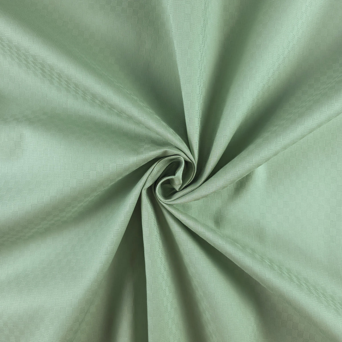 Plain Dyed Mini Check Cotton Dobby Fabric - Light Green