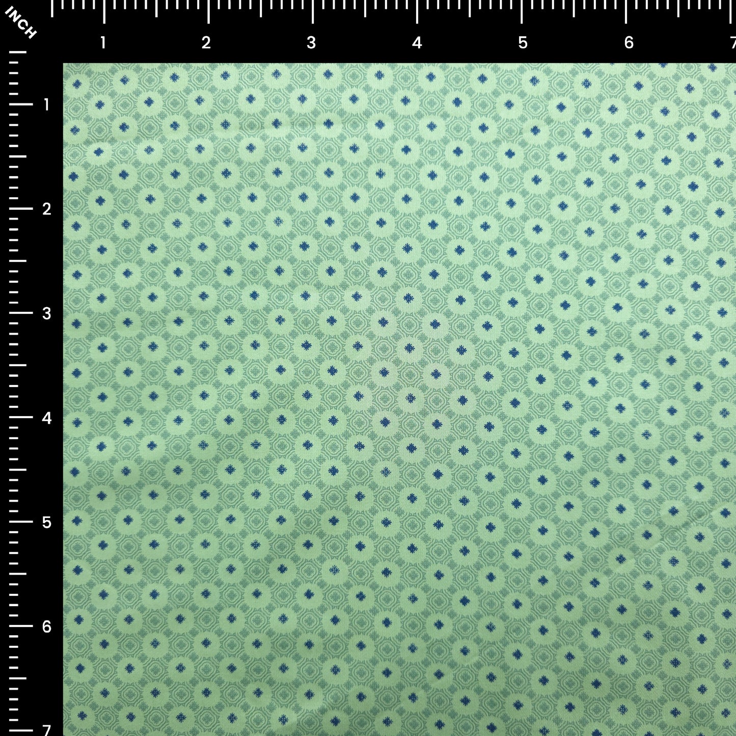 Verdant Medallion Printed Satin Fabric