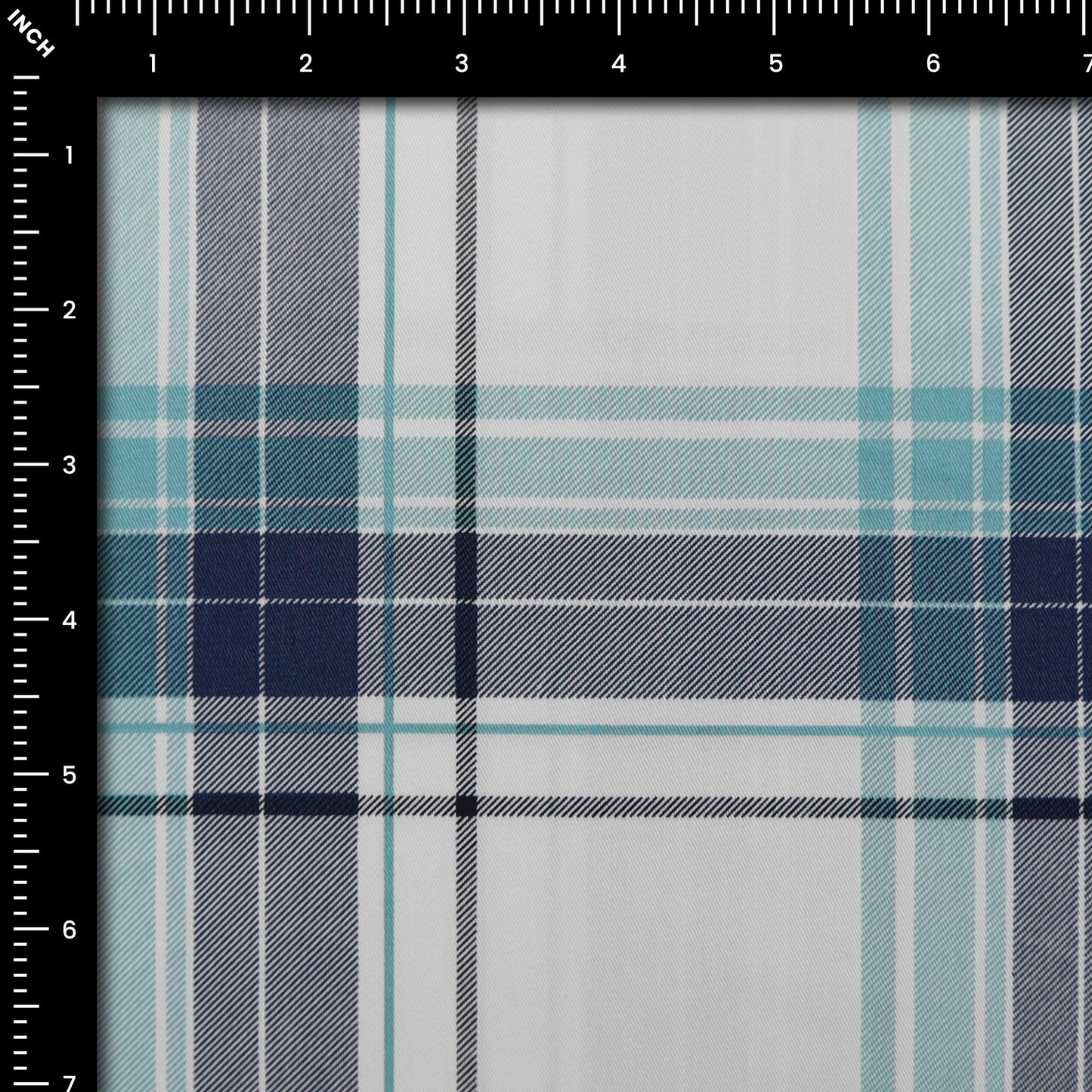 Arctic Teal Plaid Twill Fabric - Kapaas