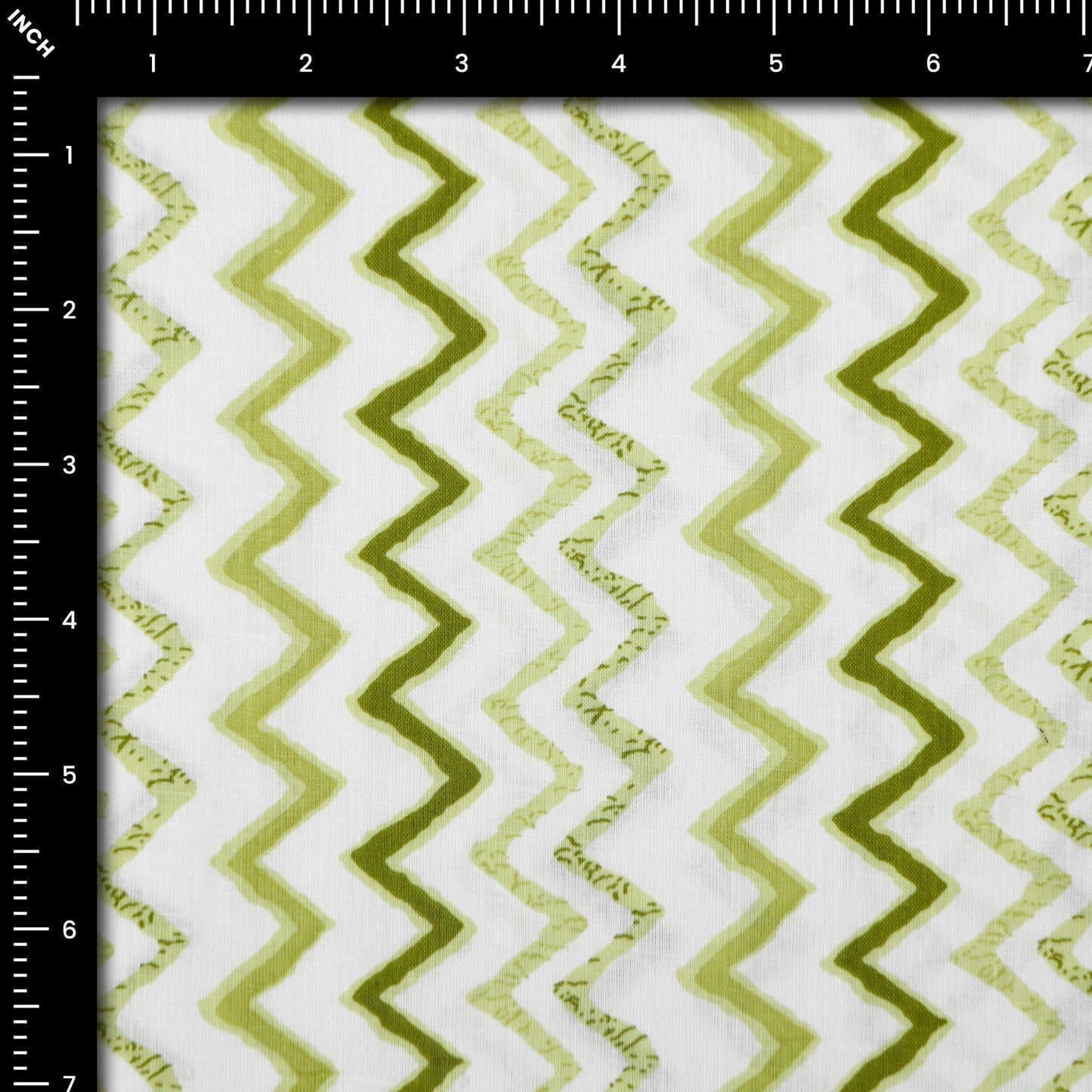 Chevron Rhythm Printed Cambric Fabric - Kapaas