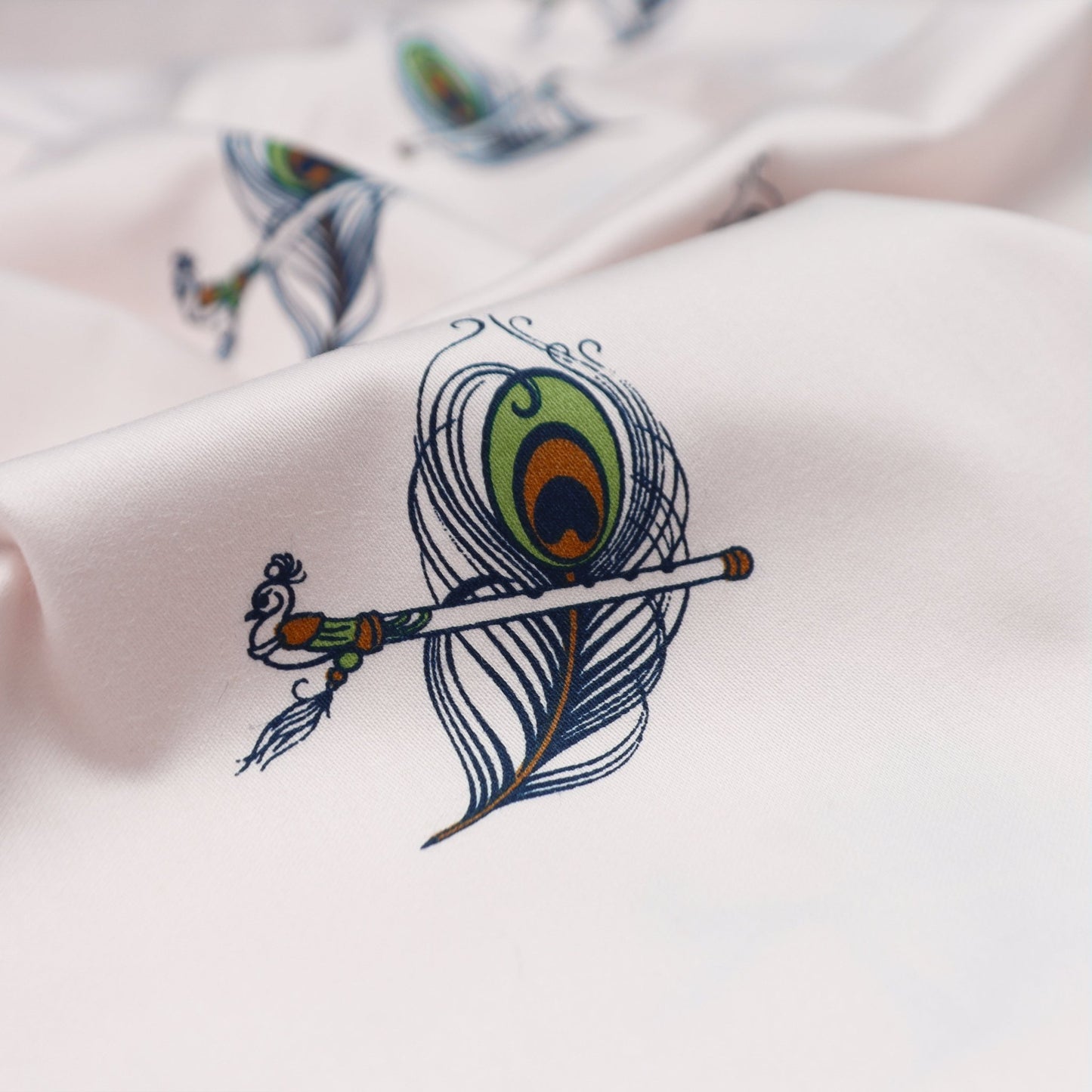 Divine Plume Satin Fabric - Kapaas