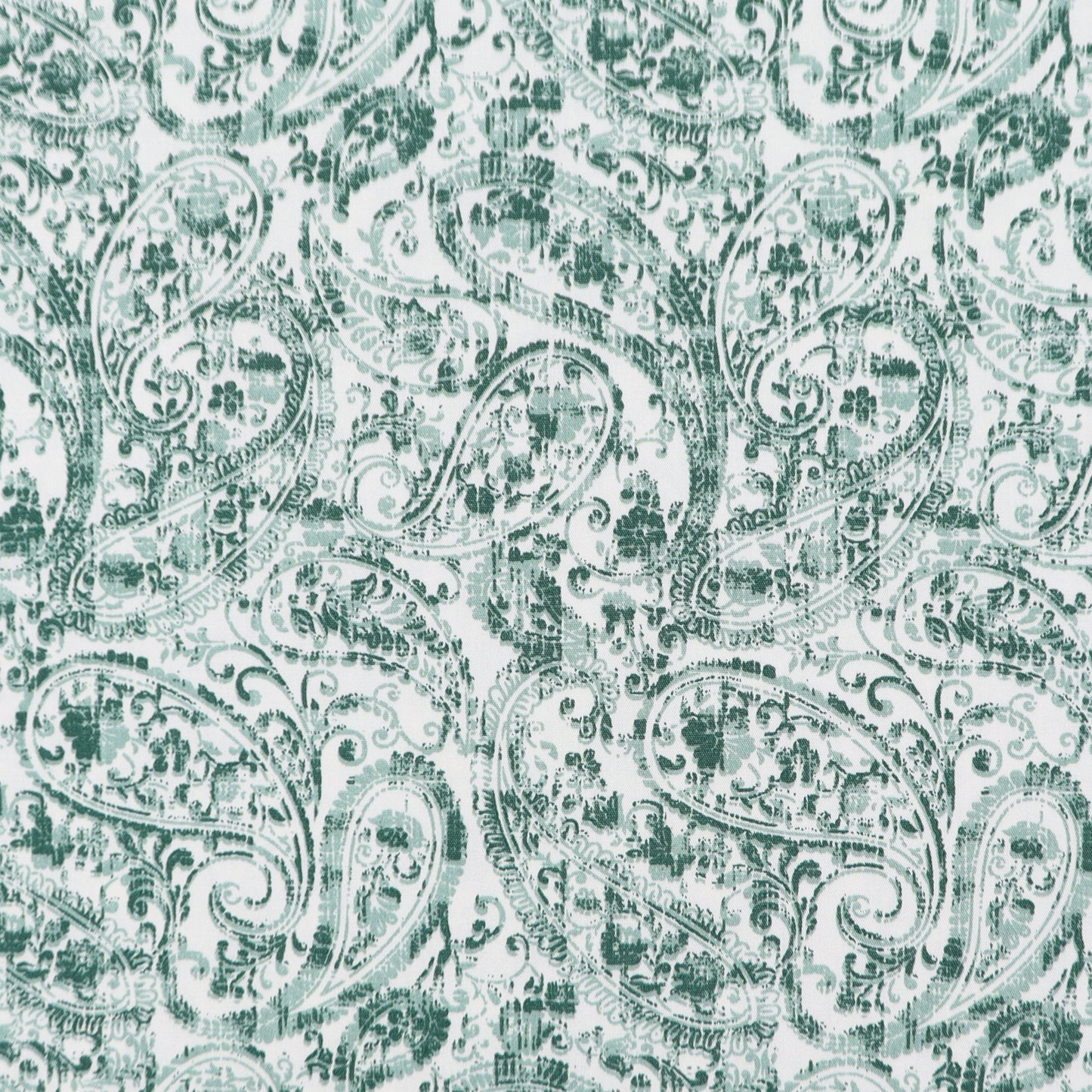 Elegant Paisley Bloom Poplin Fabric - Kapaas