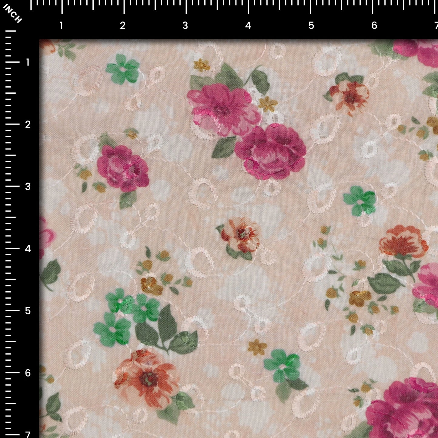 Garden Lace Floral Cotton Fabric - Kapaas