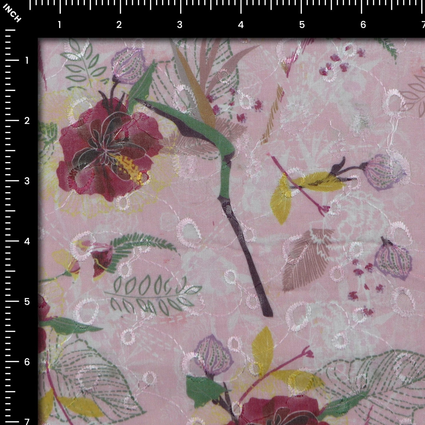 Garden Sketch Floral Cotton Fabric - Kapaas