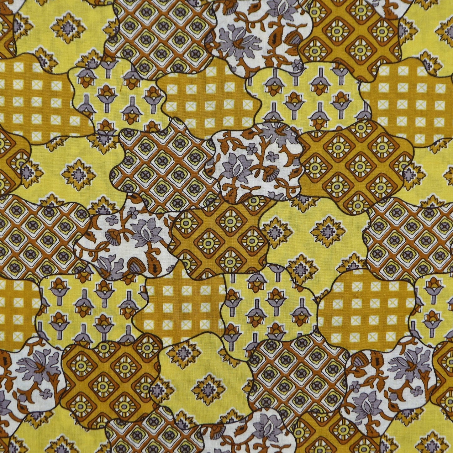 Heritage Patch Medallion Cambric Fabric - Kapaas
