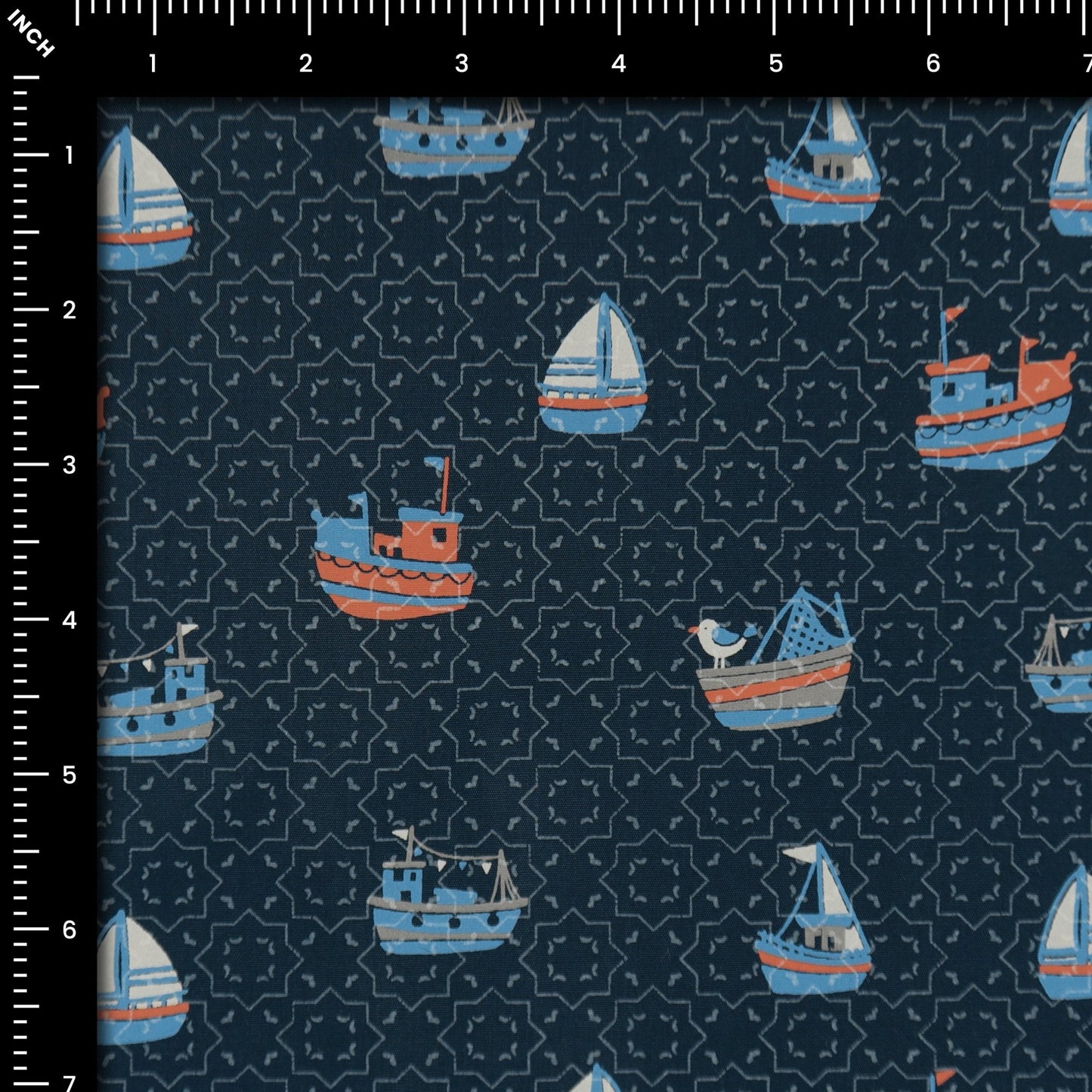Nautical Voyage Poplin Fabric - Kapaas