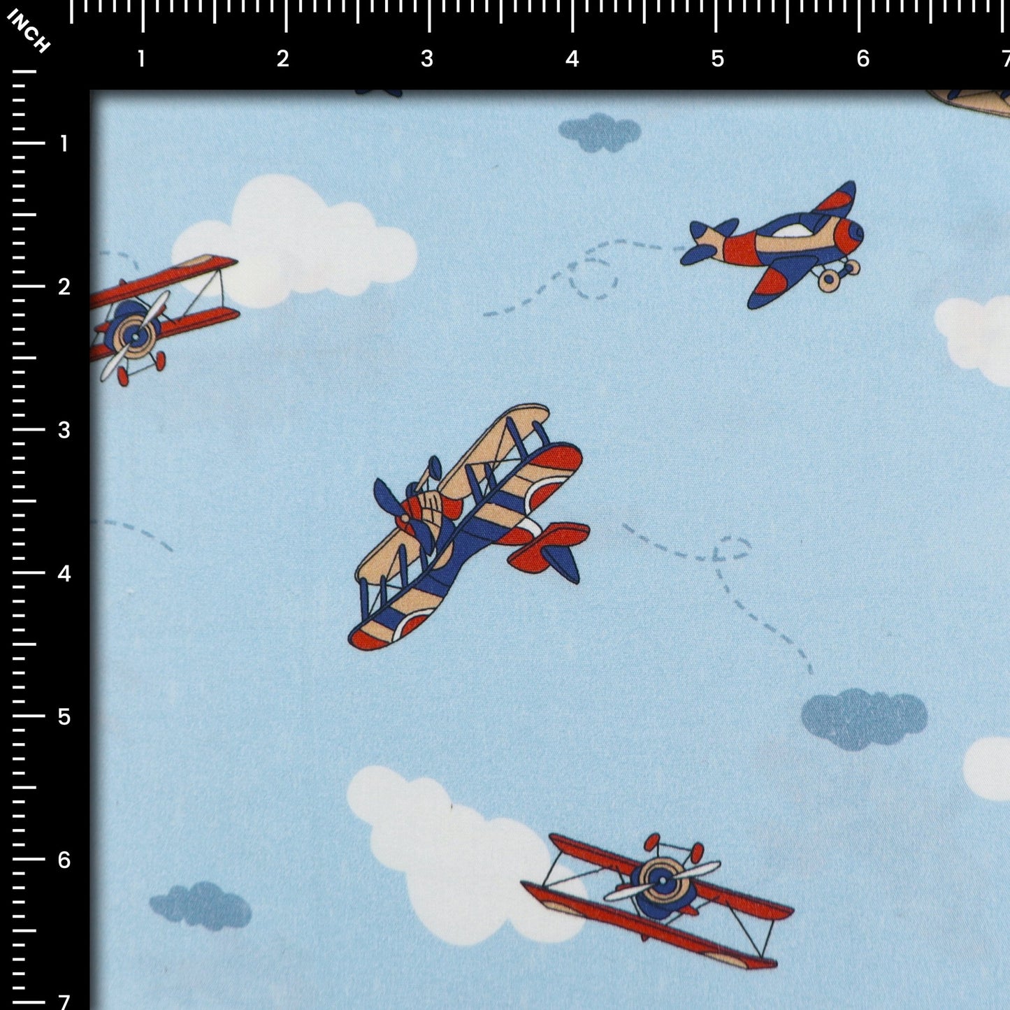 Sky Patrol Poplin Fabric - Kapaas