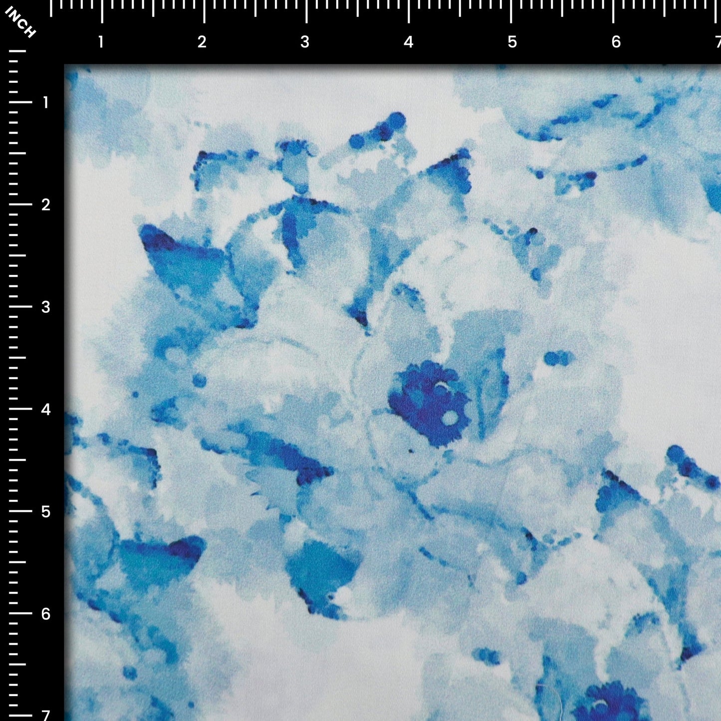 Soft Floral Waterwash Satin Fabric - Kapaas