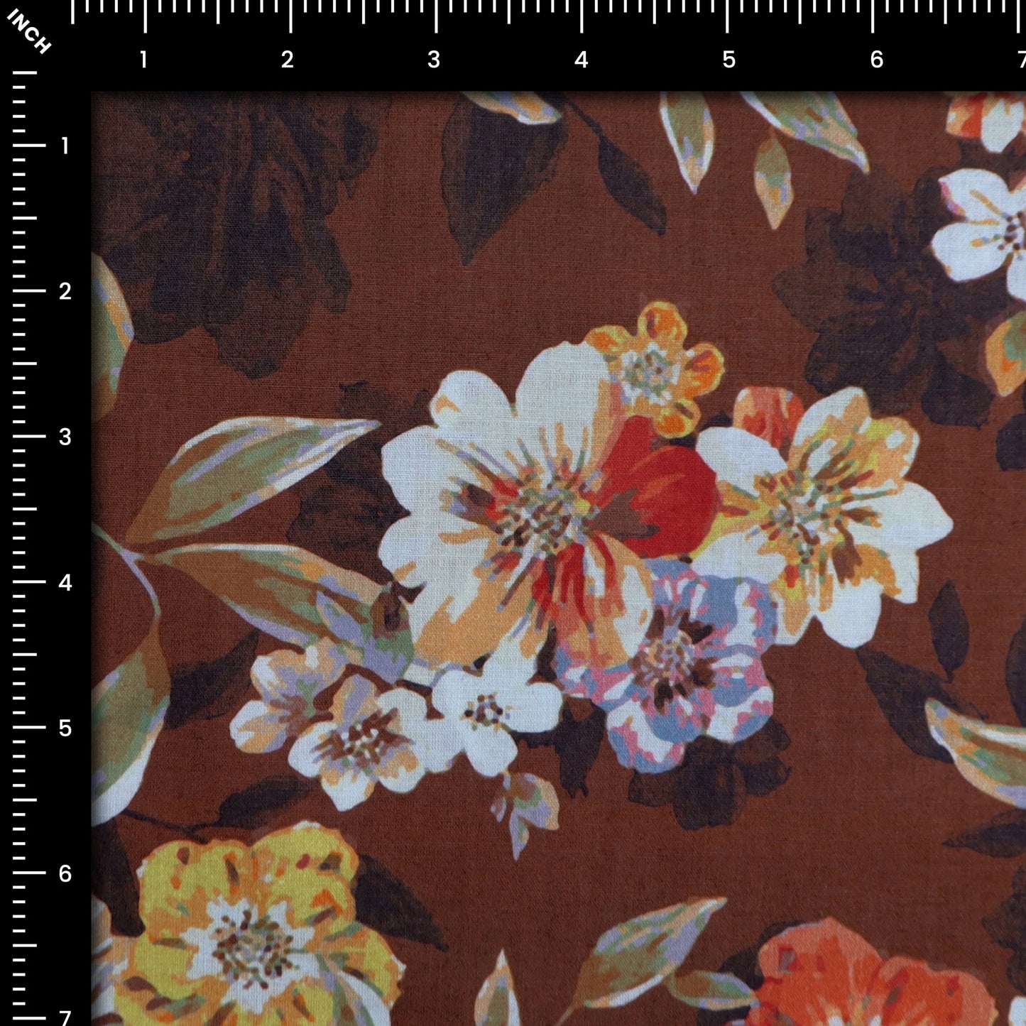Vintage Blossom Print Cotton Fabric - Kapaas