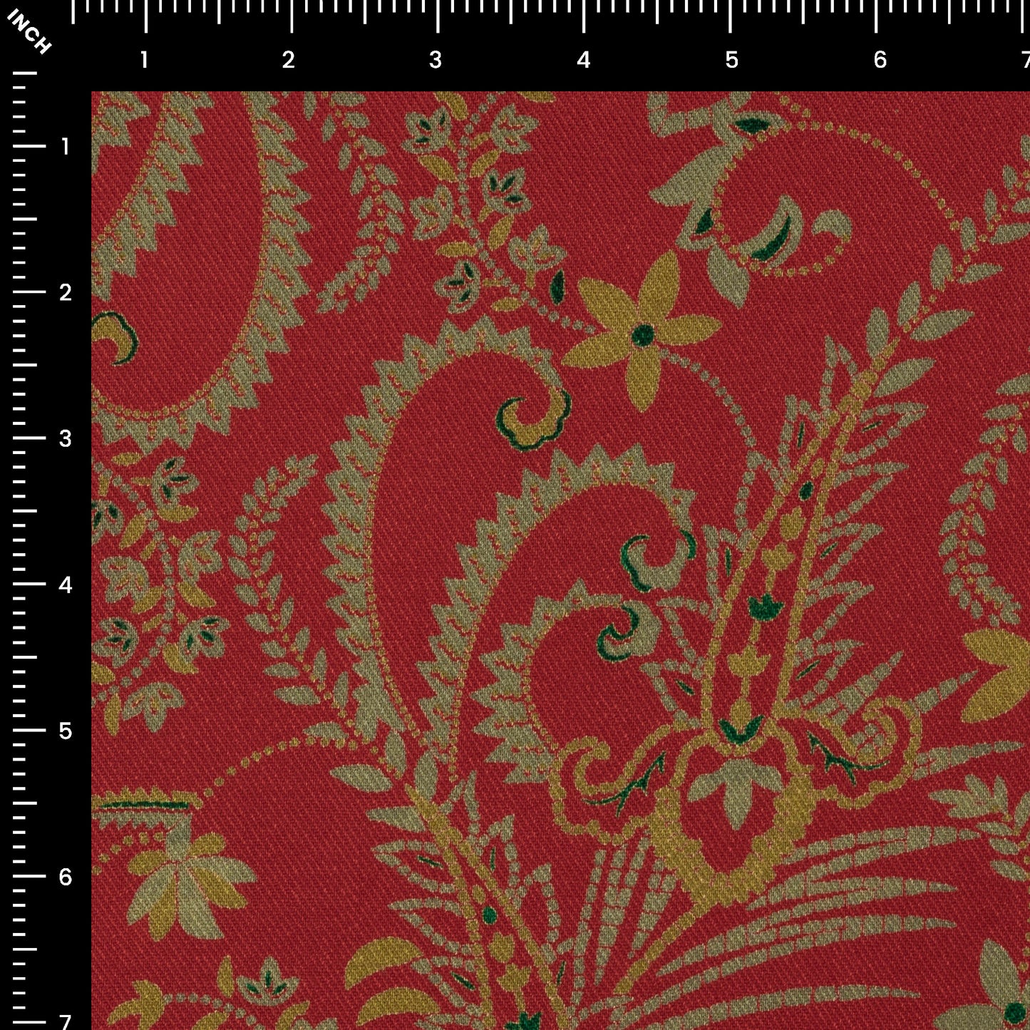 Classic Paisley Floral Printed Twill Fabric