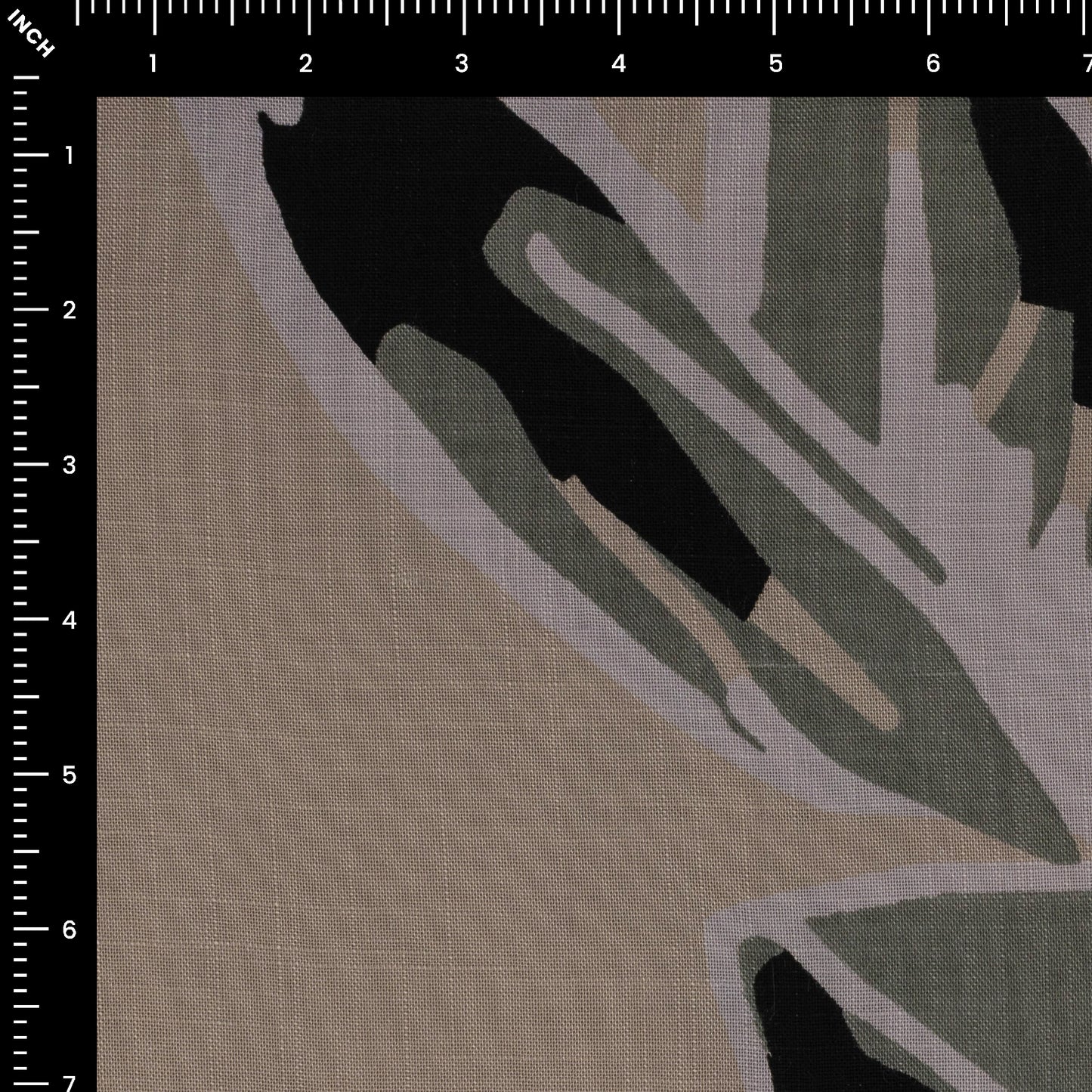 Abstract Leaf Printed Modal Rayon Fabric