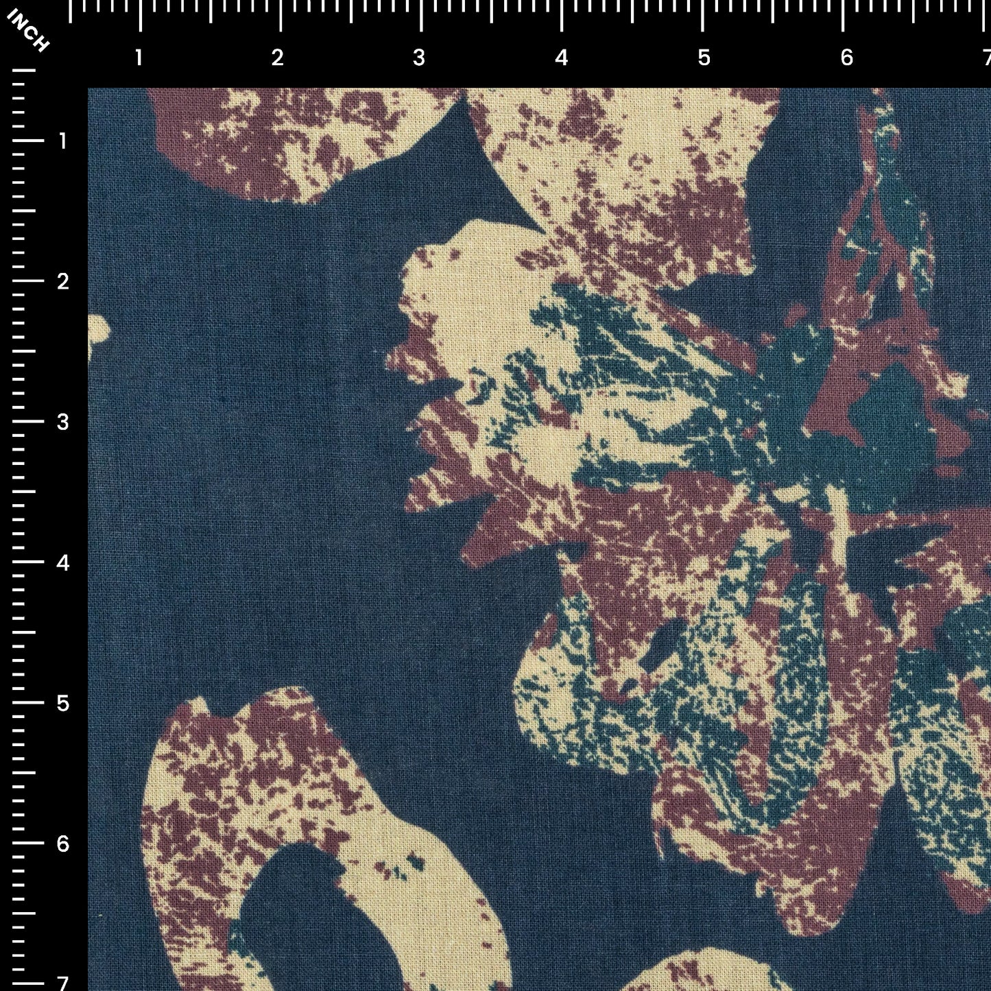 Abstract Floral Printed Cambric Fabric
