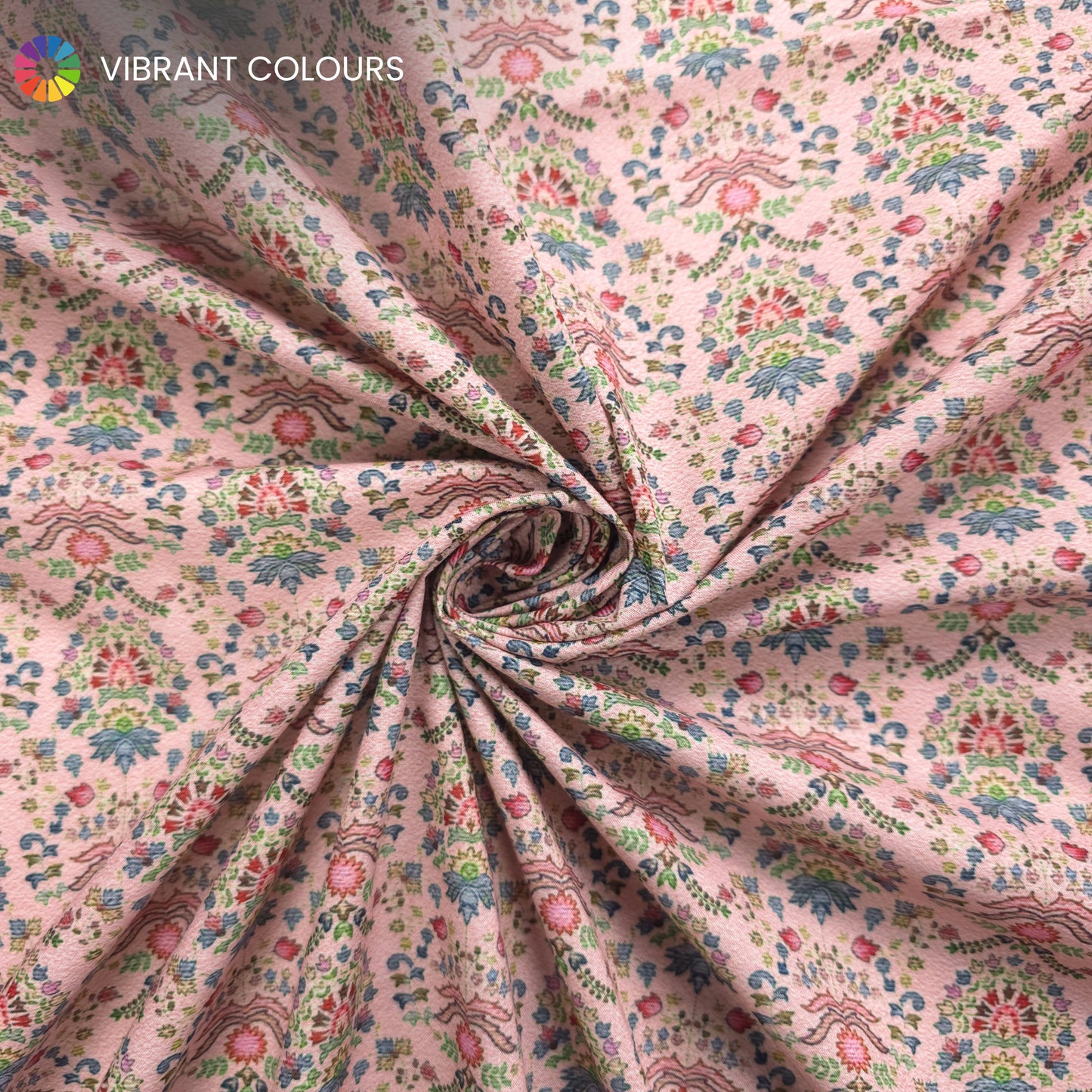 Vintage Floral Tapestry Printed Poly-Cotton Fabric