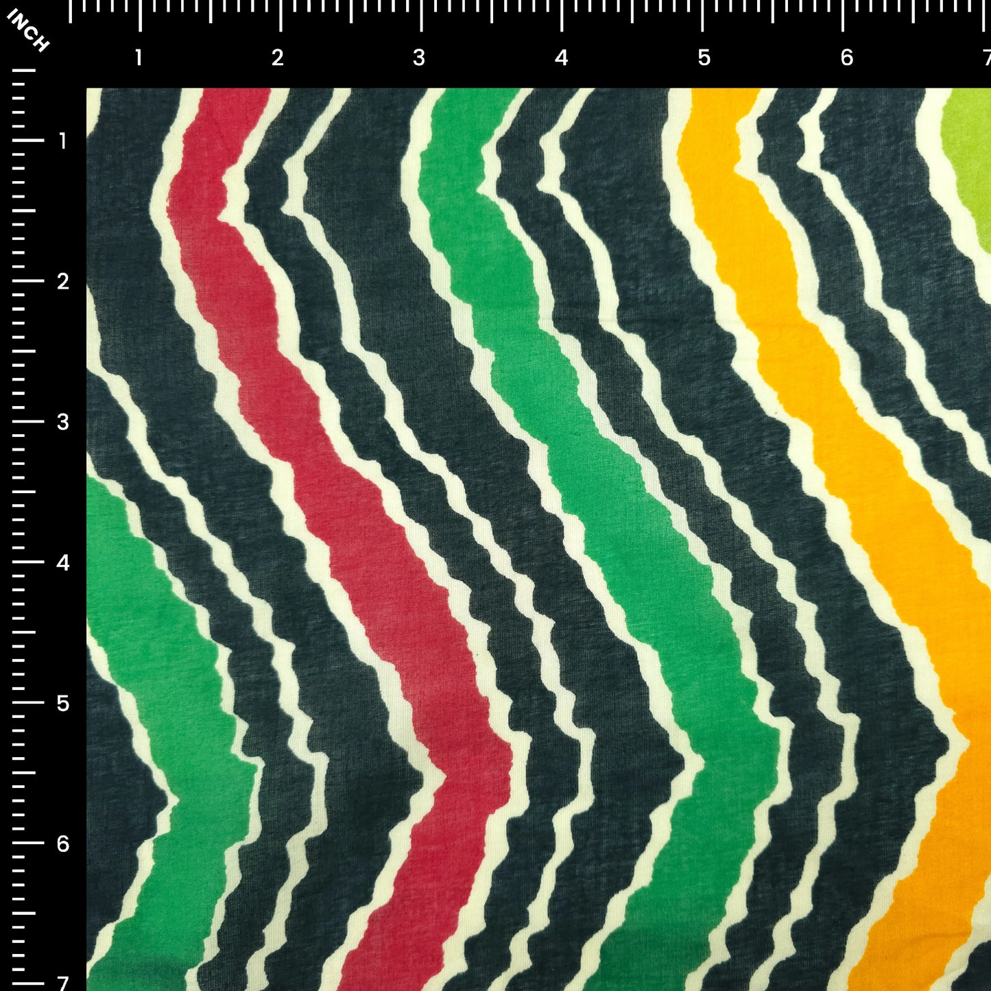 Jaipuri Leheriya Printed Cotton Mulmul Fabric