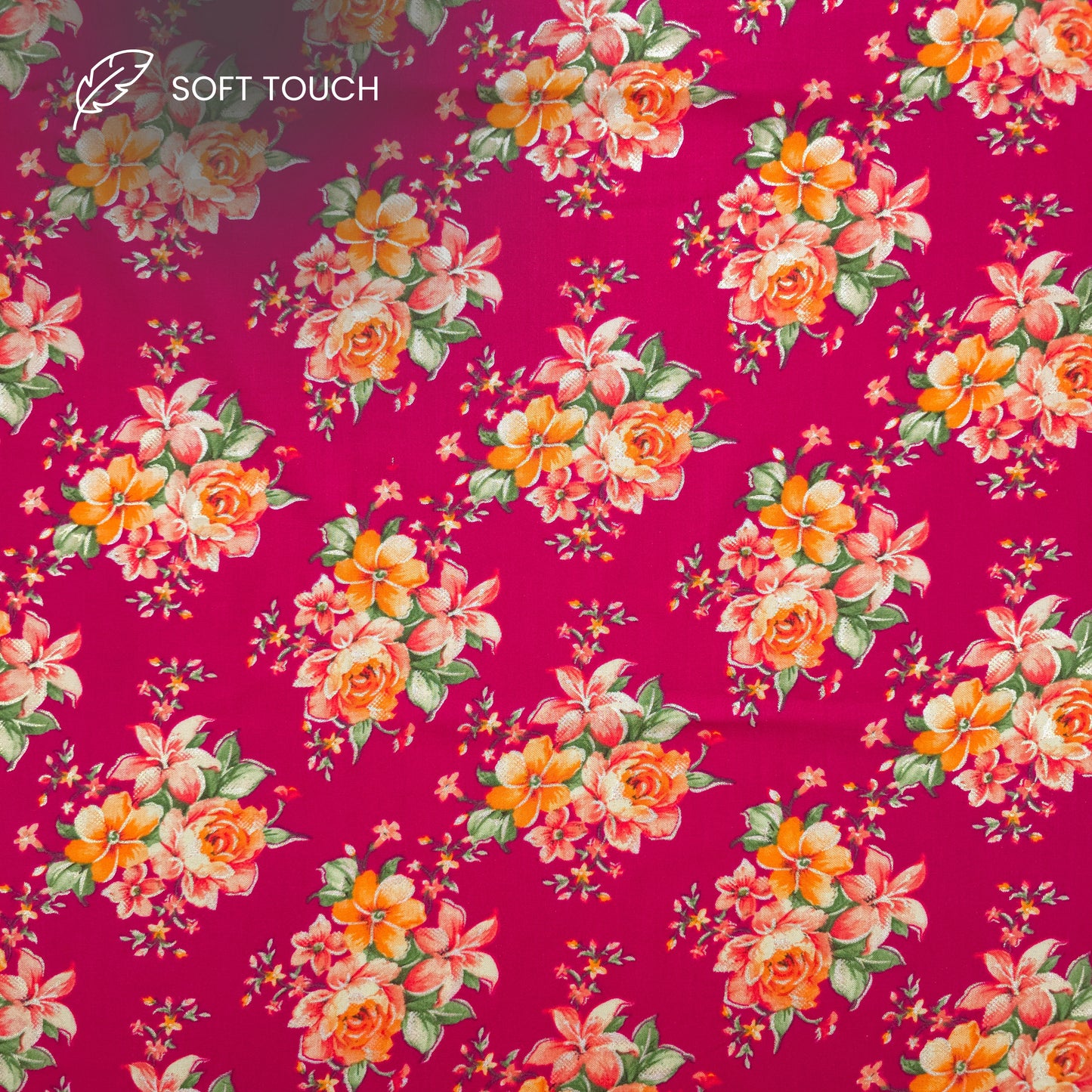 Floral Charm Foil Printed Rayon Fabric