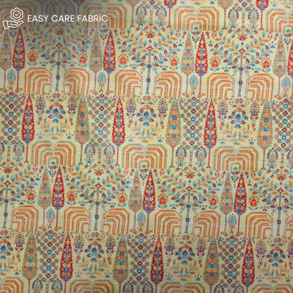 Heritage Mosaic Printed Poly-Cotton Fabric