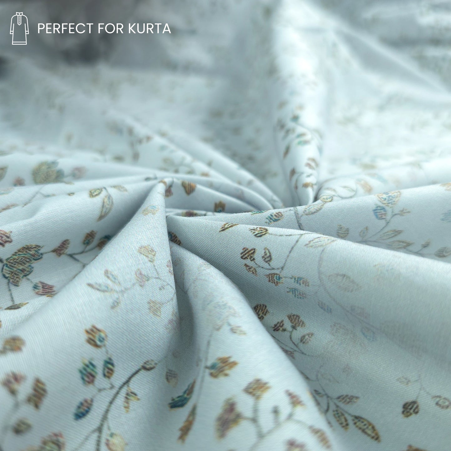 Meadow Whisper Floral Printed Poly-Cotton Fabric