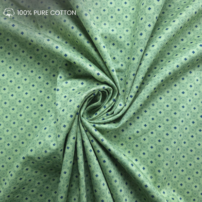 Verdant Medallion Printed Satin Fabric