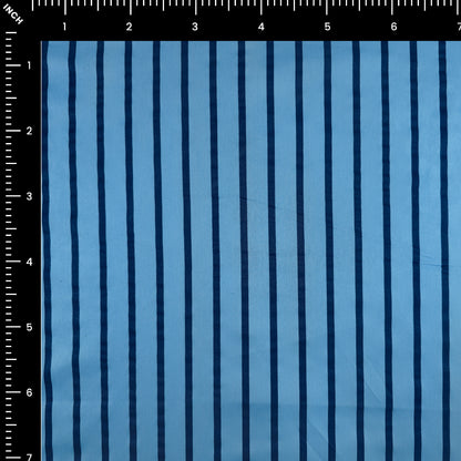 Classic Pinstripe Printed Satin Fabric