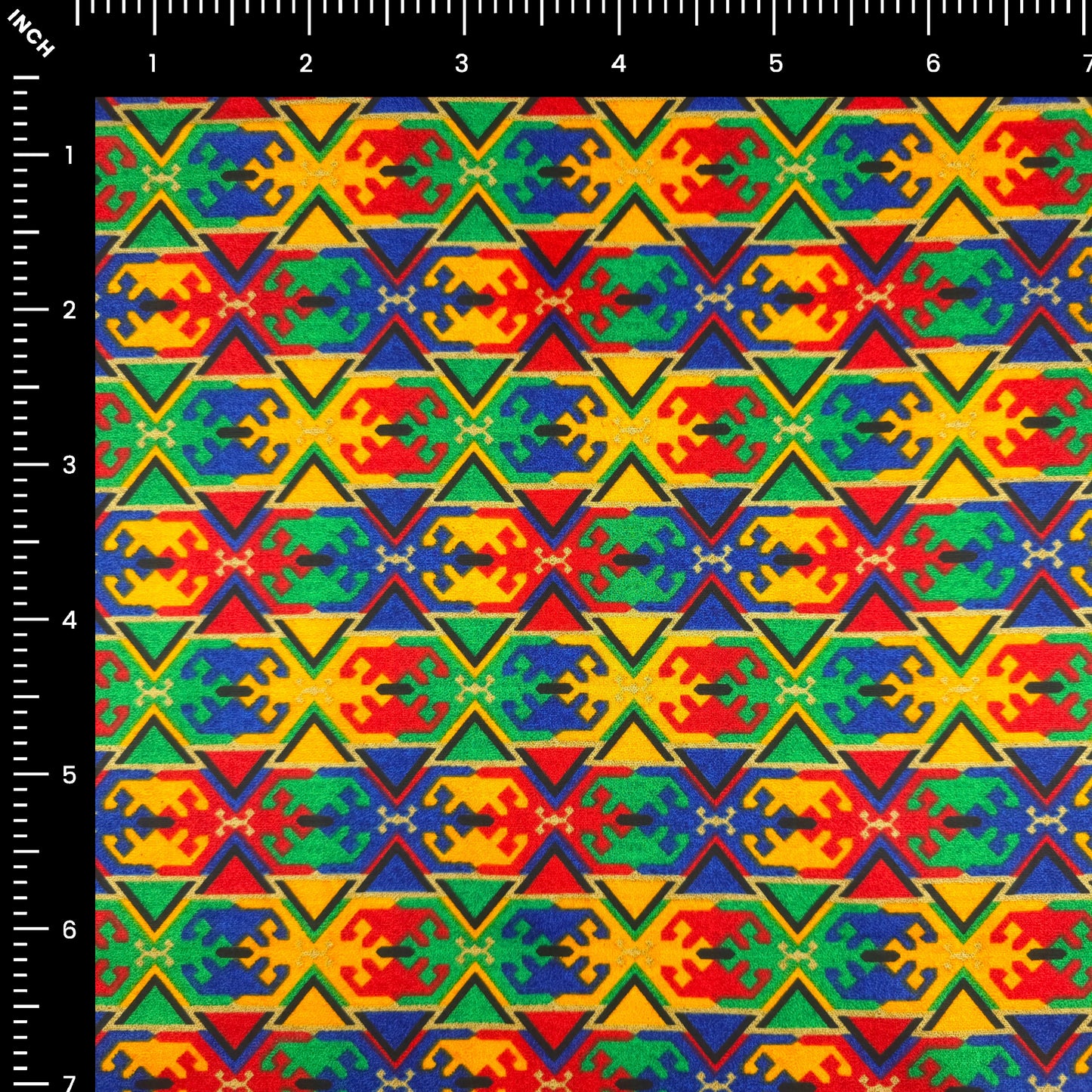 Traditional Folk Dhaka Printed Fabric