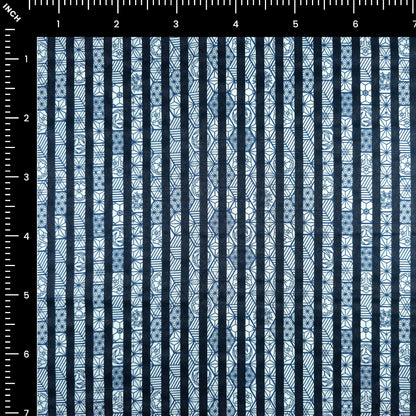 Royal Etched Stripe Printed Satin Fabric