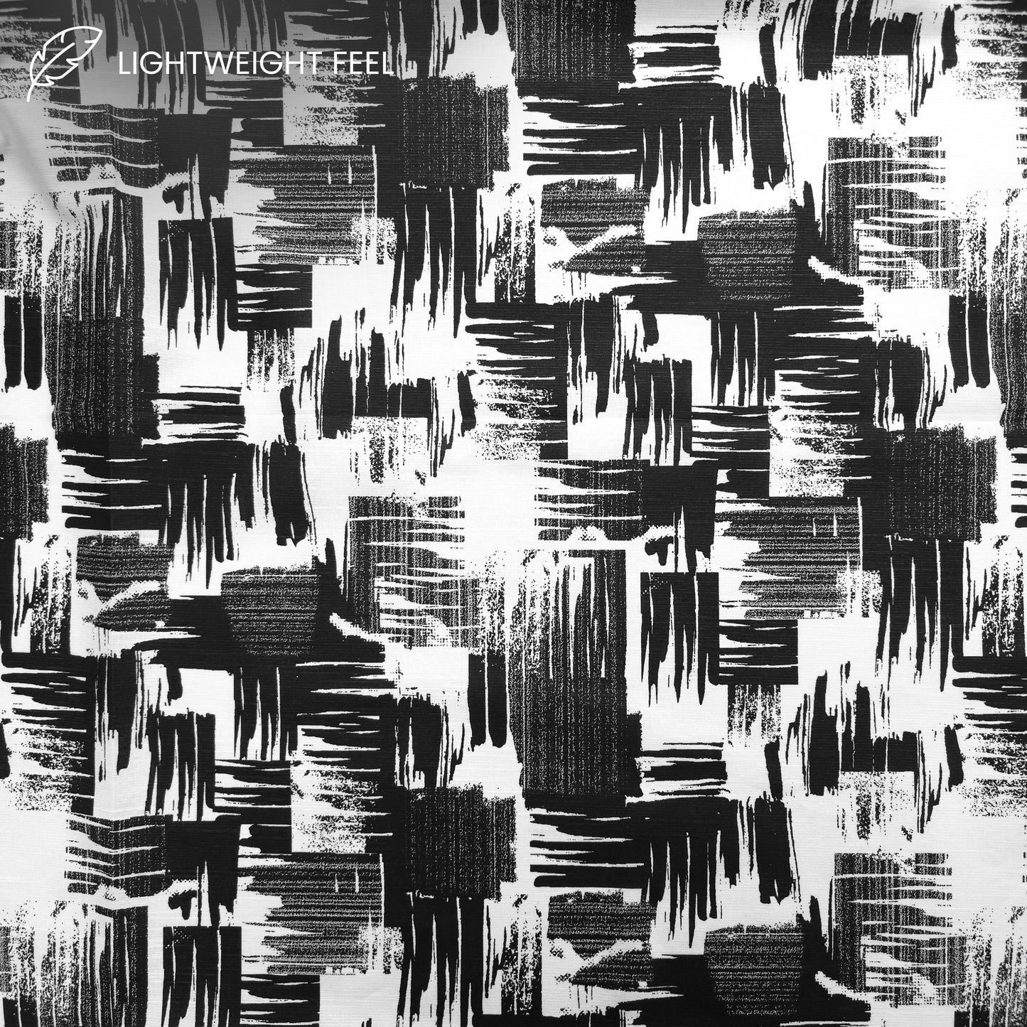 Urban Brush Grid Printed Cotton Slub Fabric