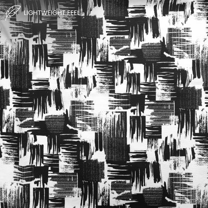 Urban Brush Grid Printed Cotton Slub Fabric